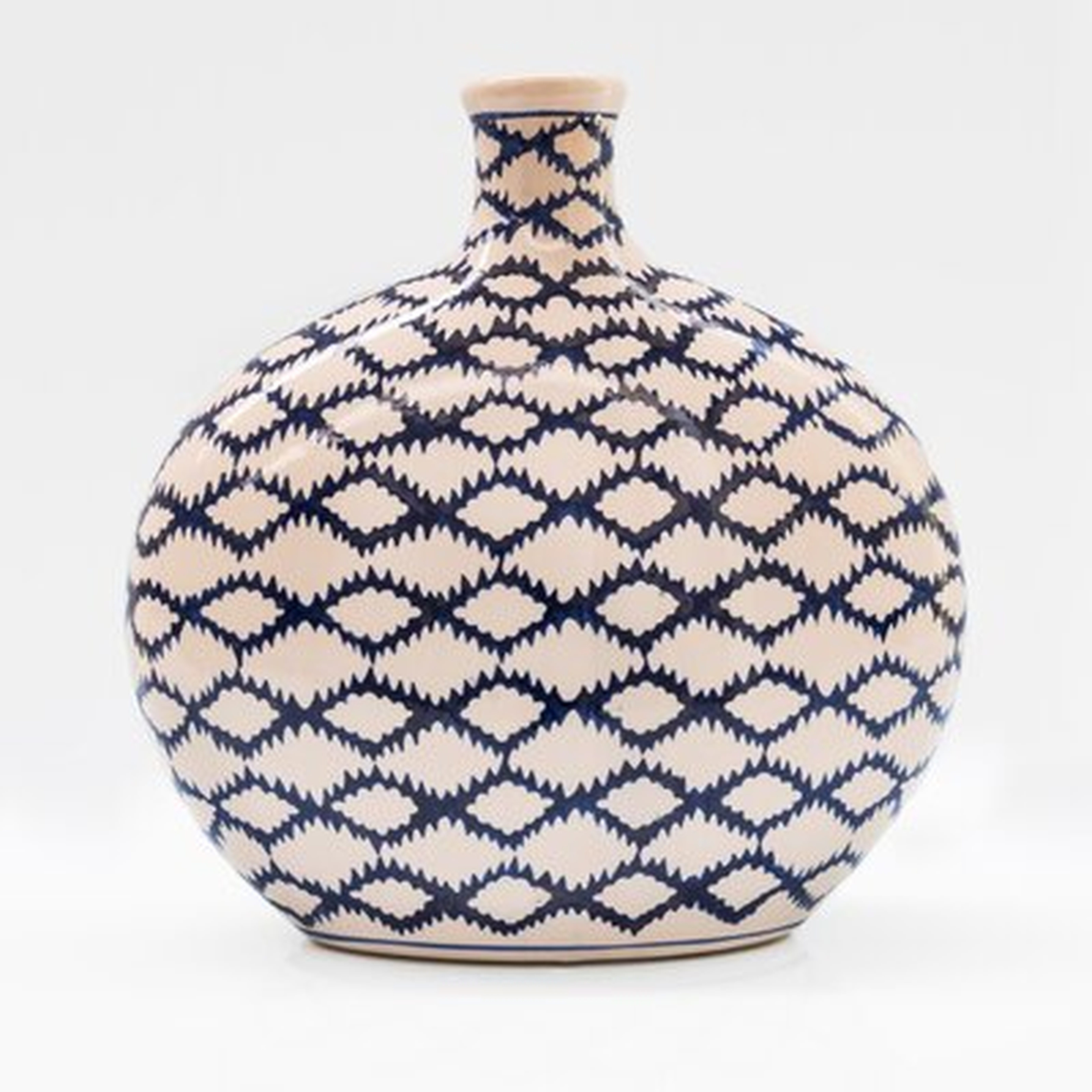 Blue Garden Flat Bottle Vase - Wayfair