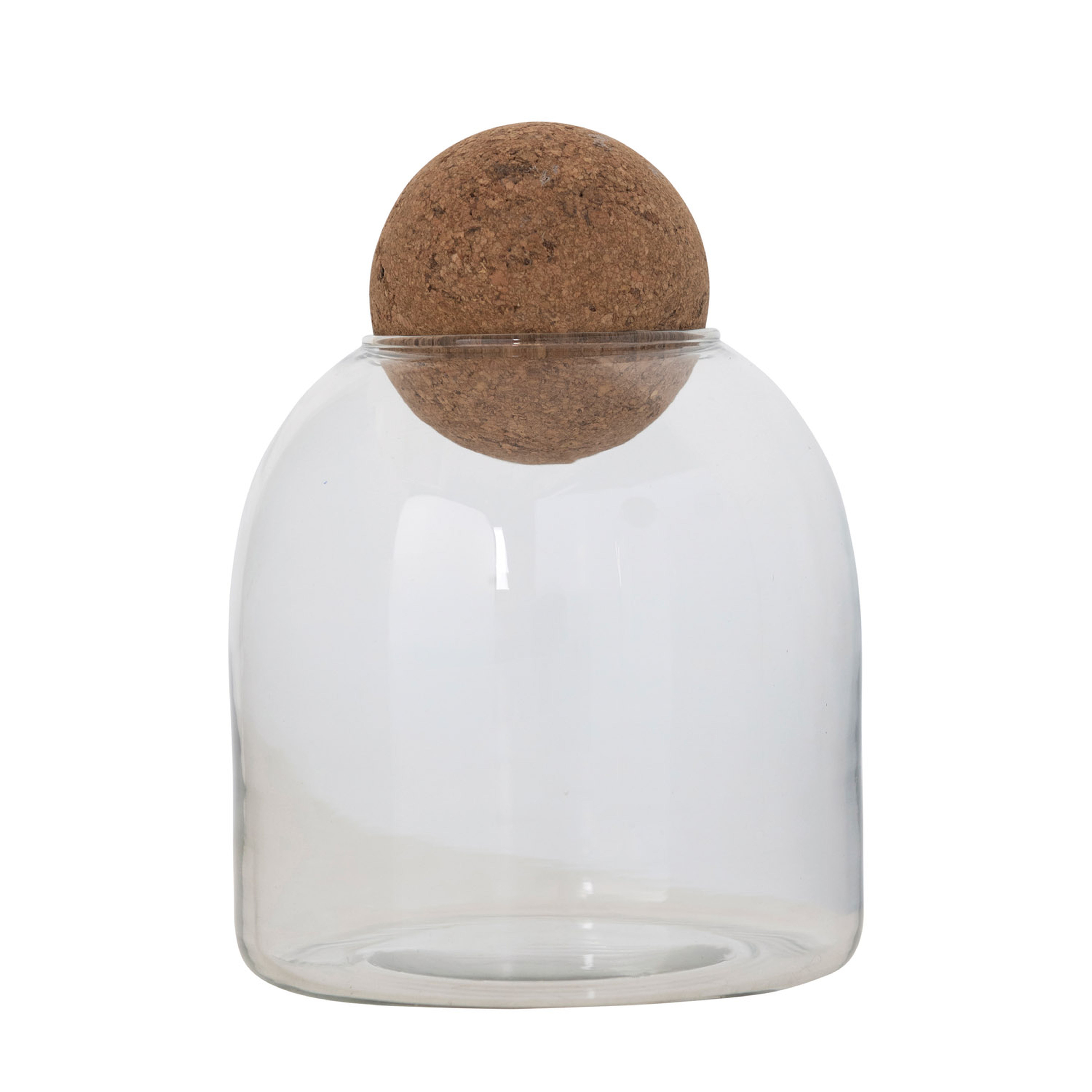 Glass Jar w/ Cork Ball Lid - Bloomingville