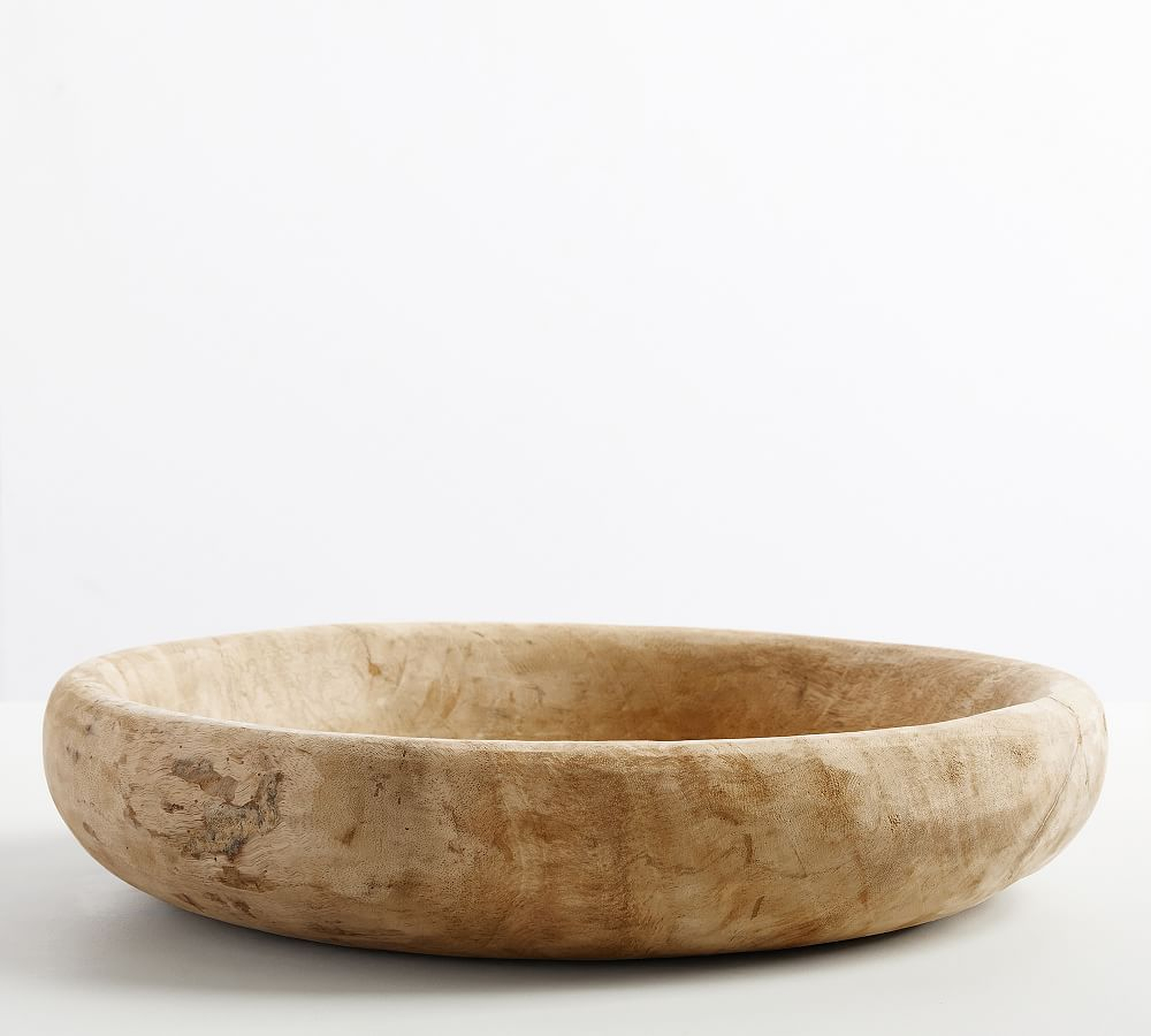 Nordic Wood Bowl, Light Wash - Pottery Barn