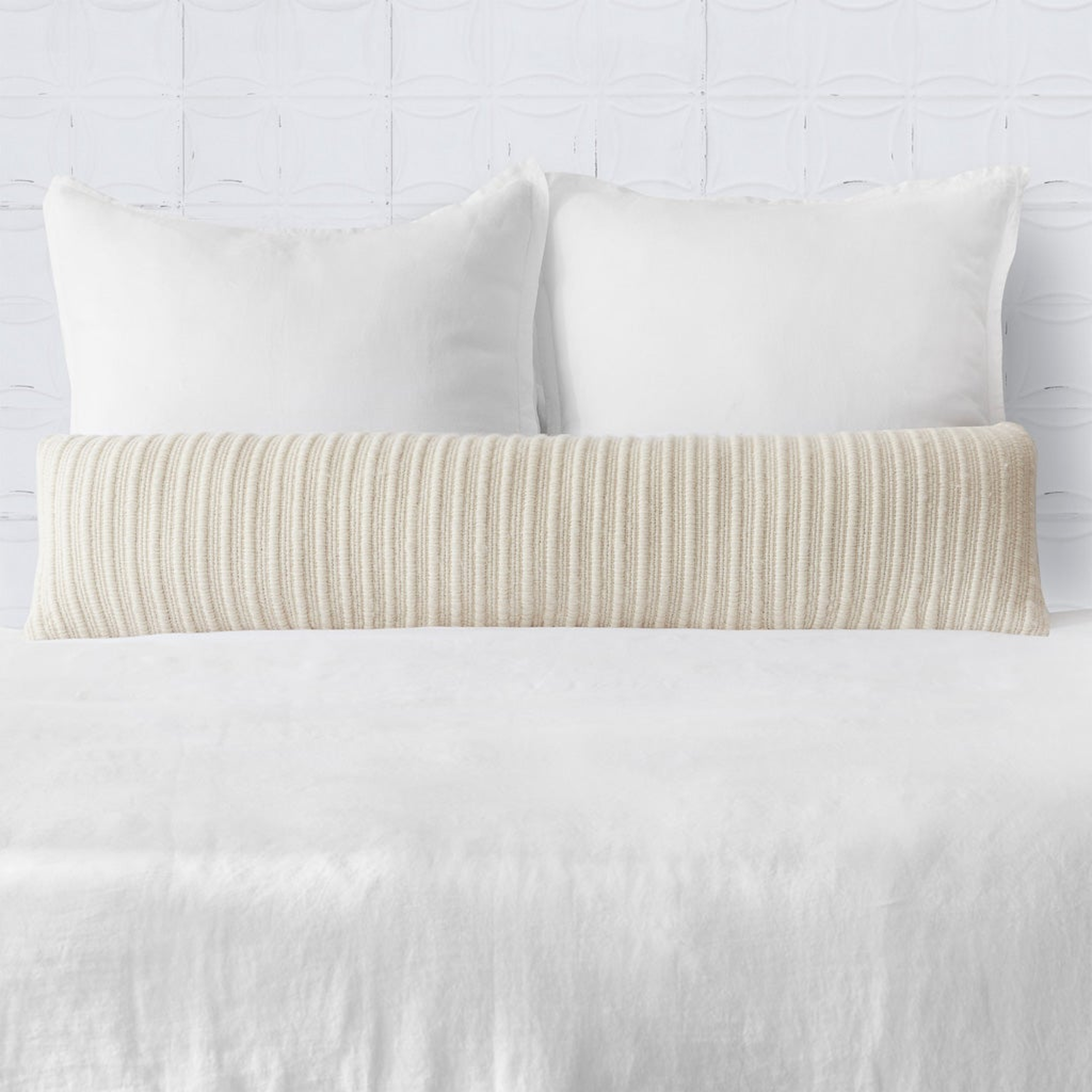 The Citizenry La Duna Lumbar Pillow | 12" x 48" | Ivory - The Citizenry