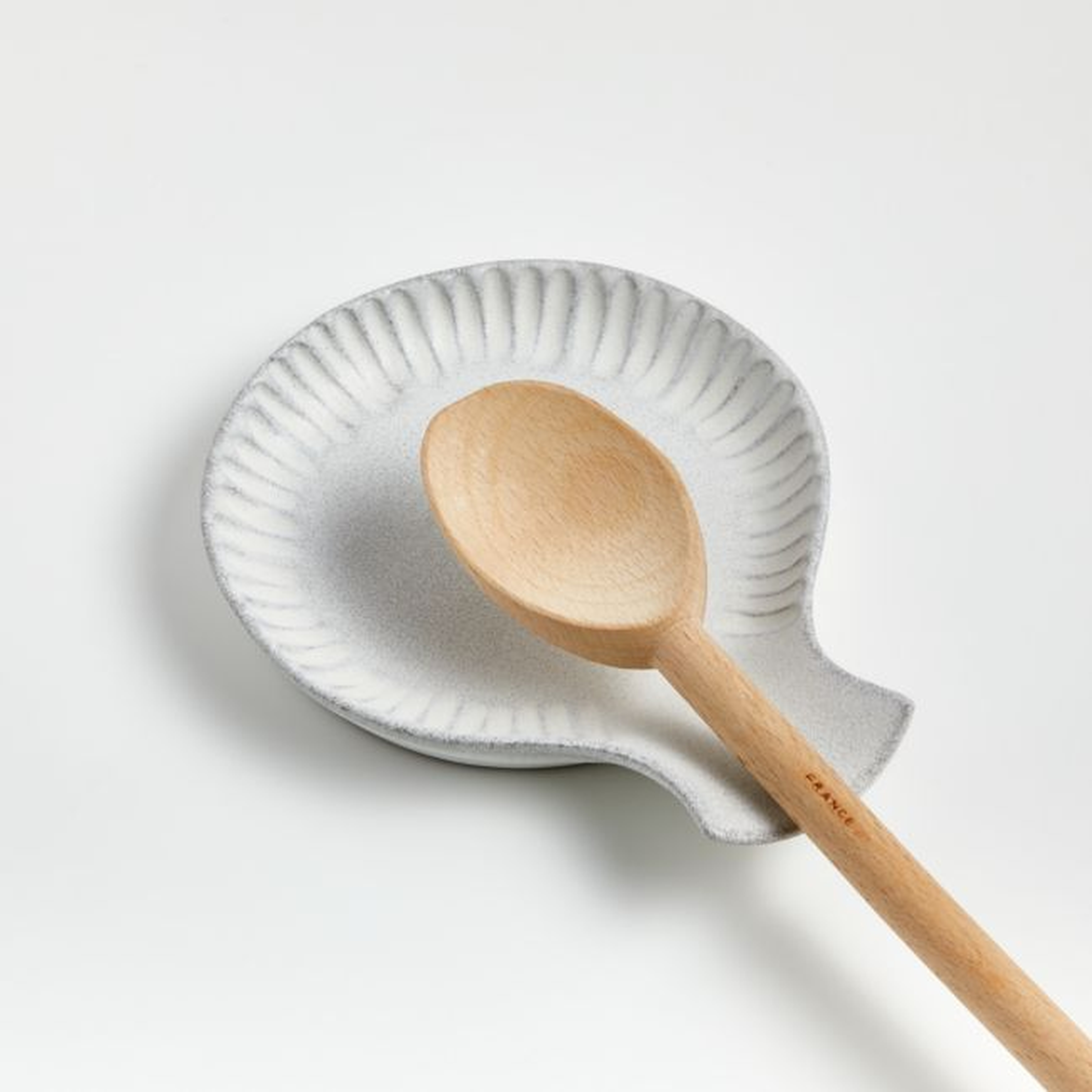 Lilou Matte White Spoon Rest - Crate and Barrel