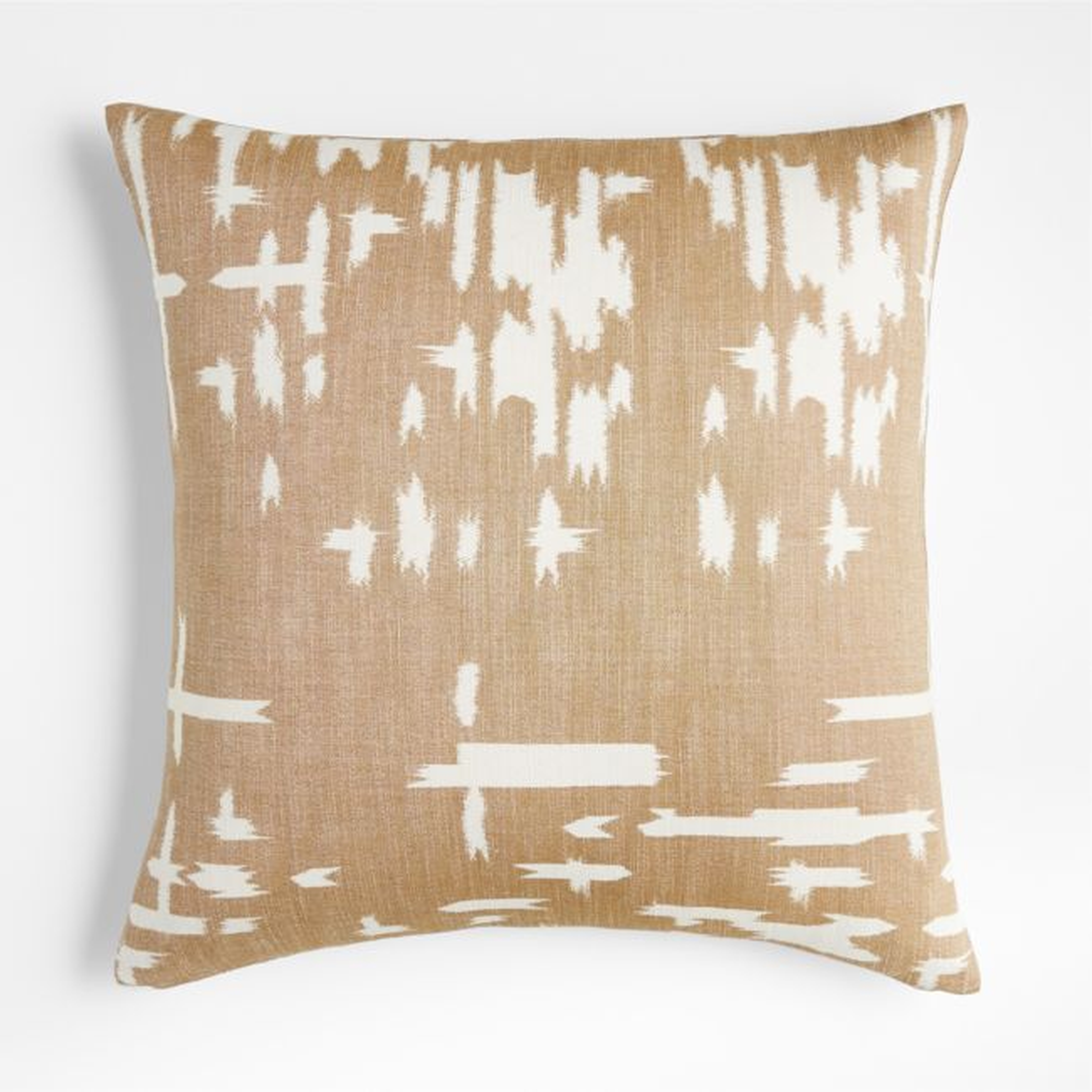 Taza 23" Copper Ikat Pillow Cover with Down-Alternative Insert - Crate and Barrel