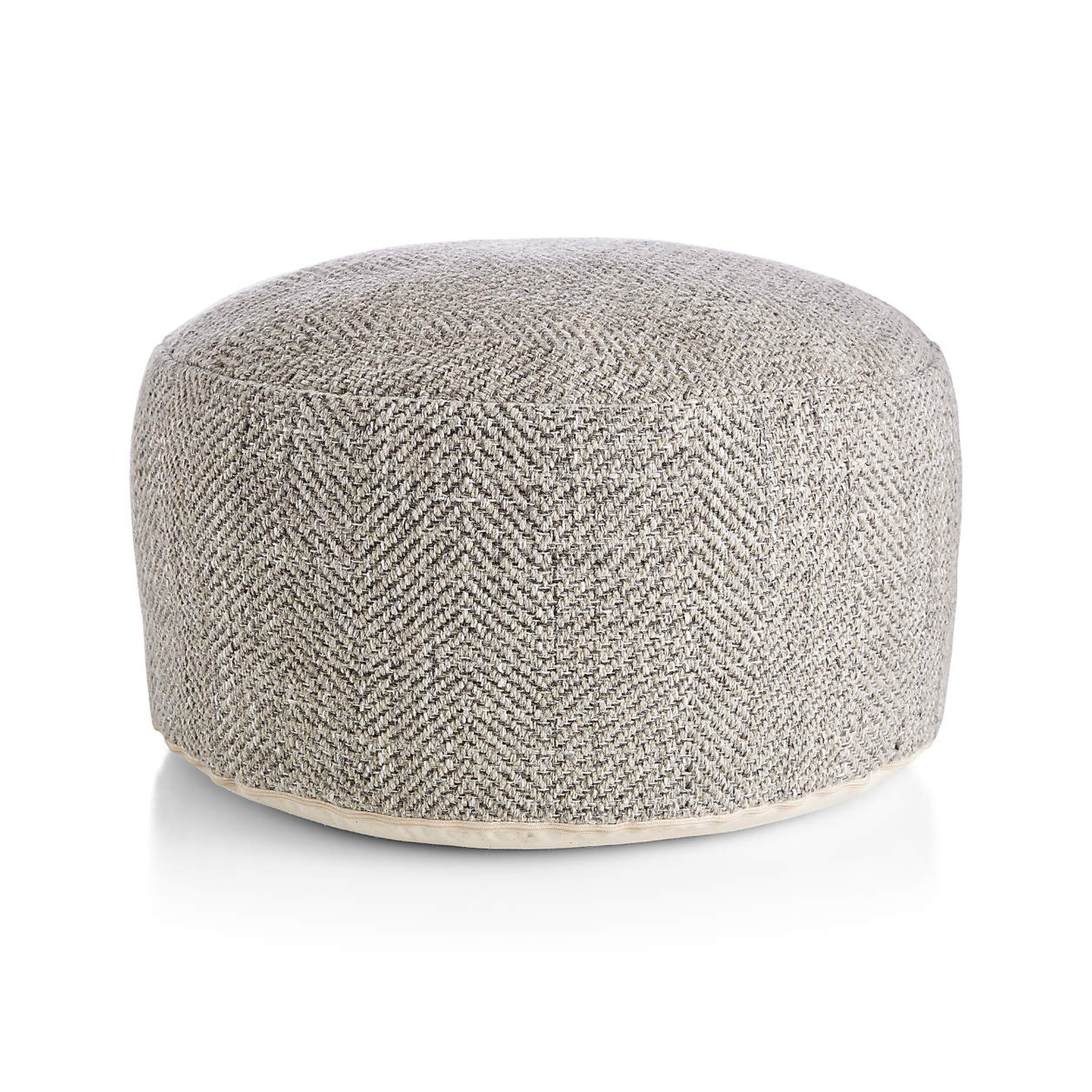 Fergus Round Pouf, 30" - Crate and Barrel