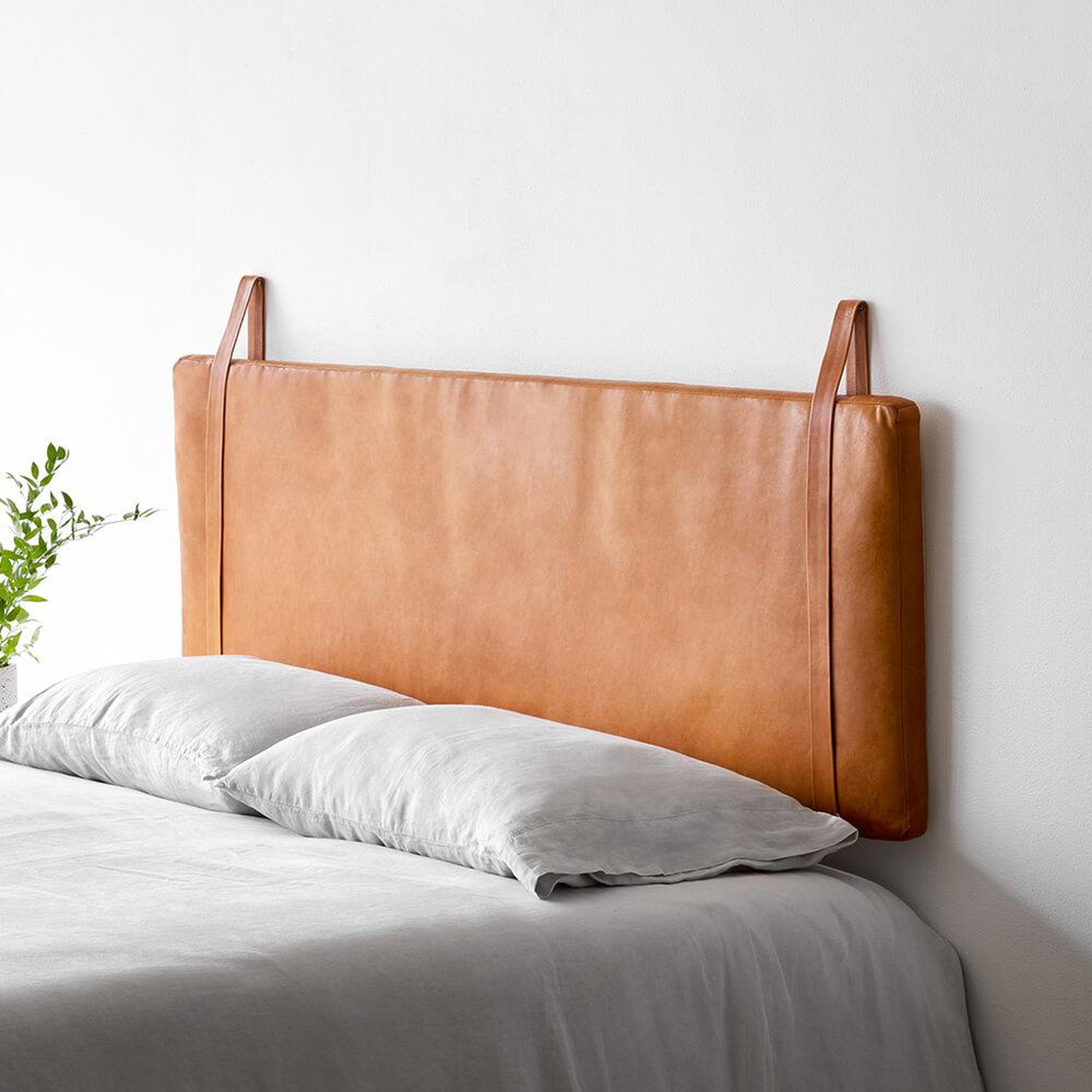 Hanging Leather Headboard - Caramel - King/Cali King By The Citizenry - The Citizenry