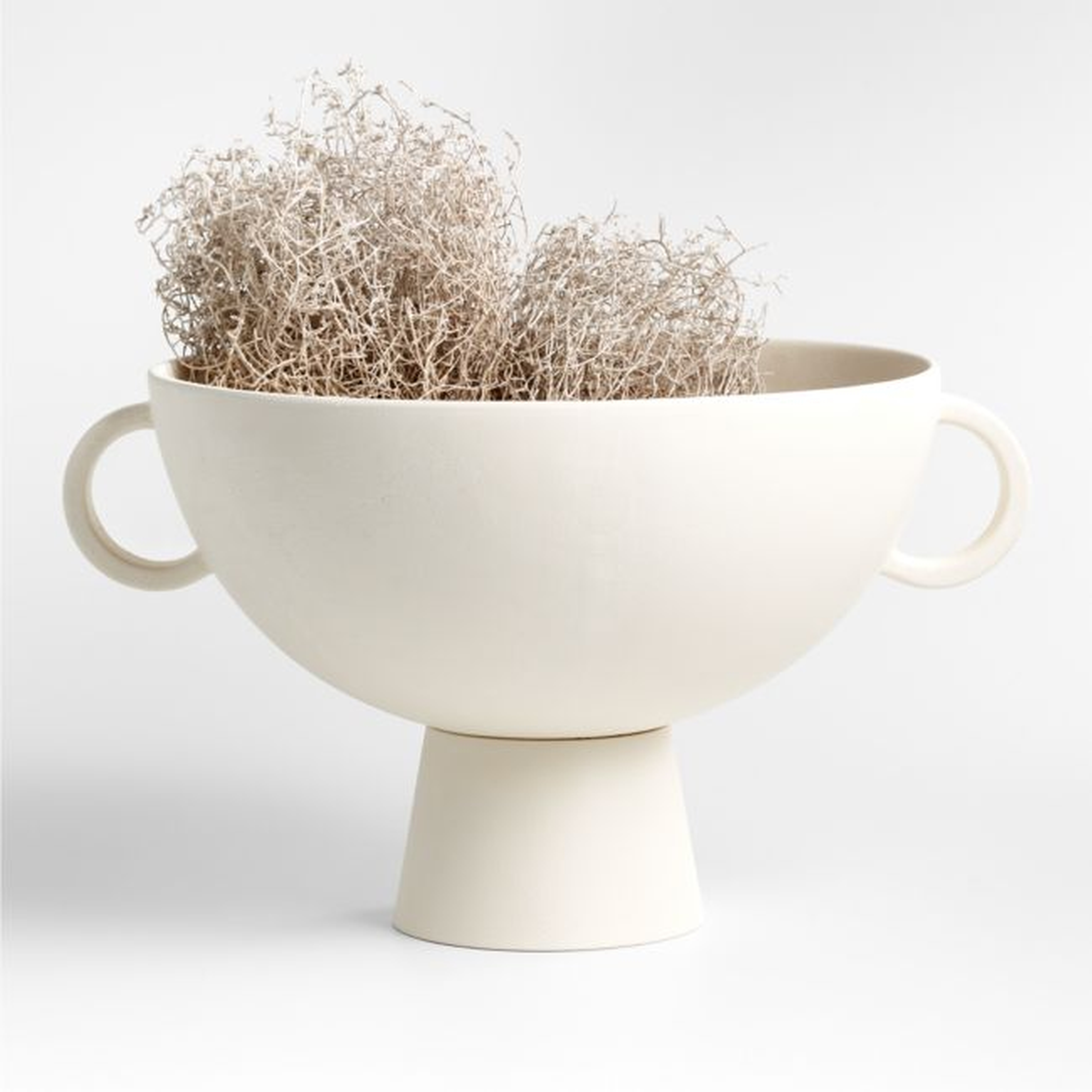 Nerida White Footed Centerpiece Bowl 18" - Crate and Barrel