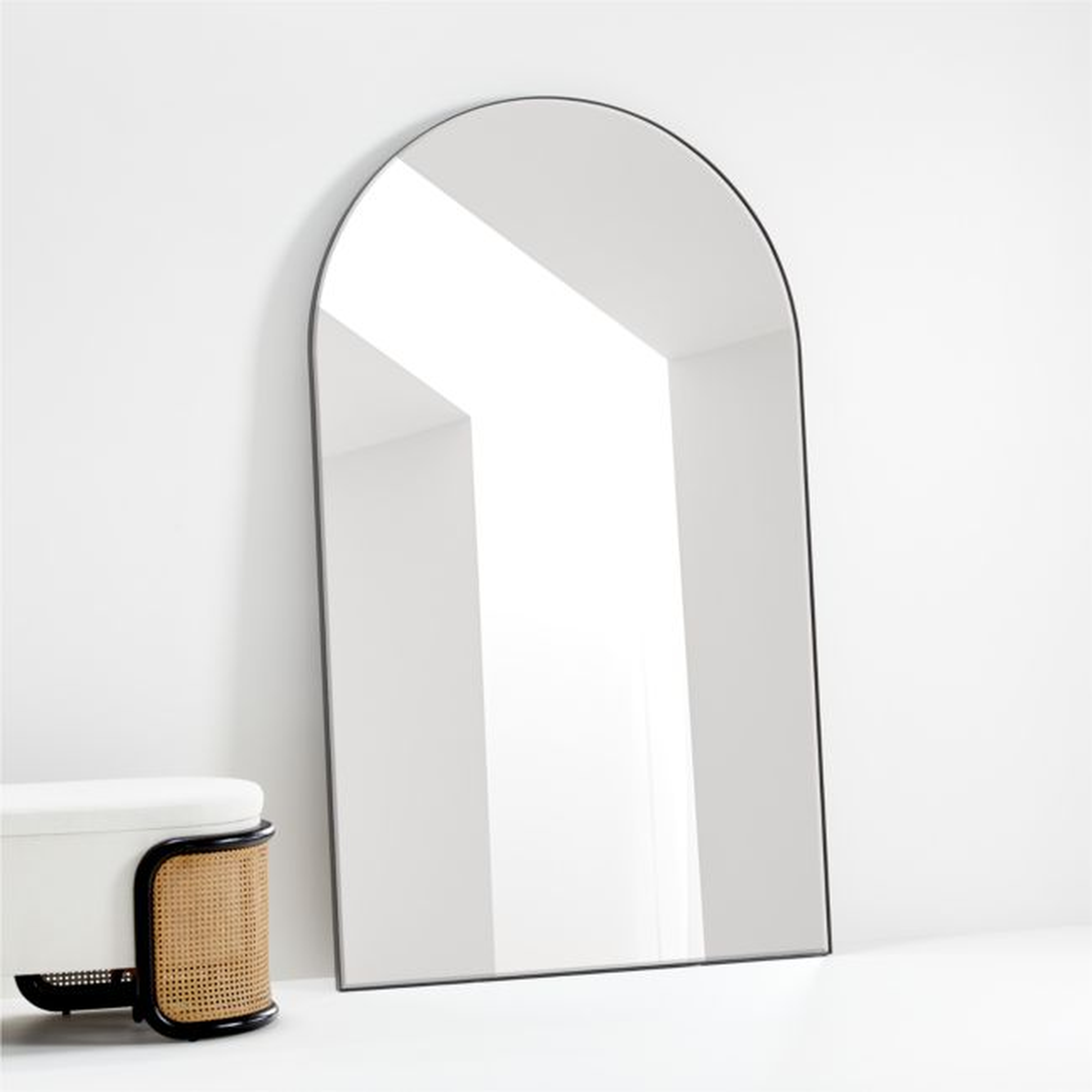 Edge Extra-Large Black Arch Floor Mirror 48"x80" - Crate and Barrel