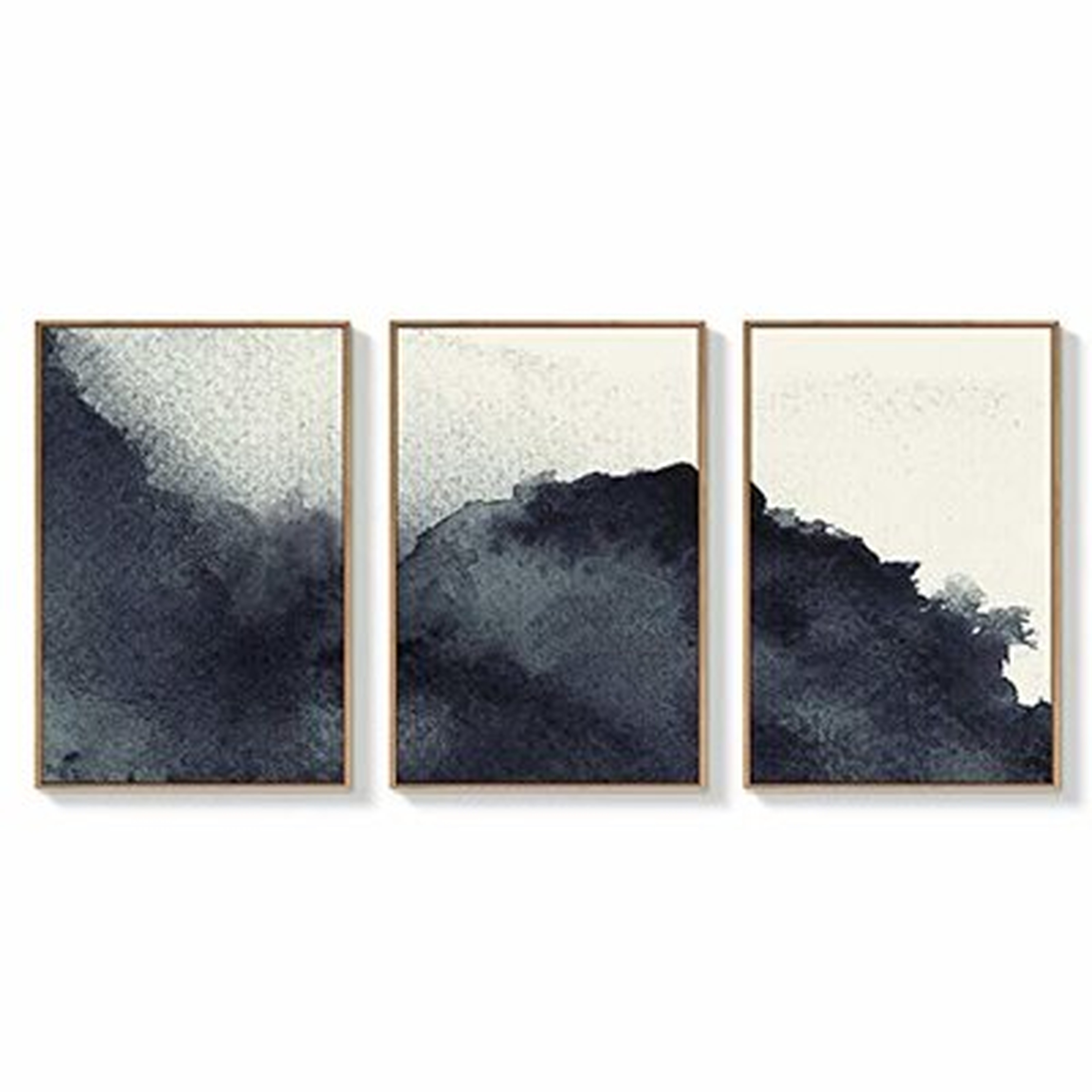 Ivy Bronx Framed Canvas Wall Art For Living Room, Bedroom Abstract Zen Canvas Prints For Home Decoration Ready To Hanging - 24"X36"X3 Panels - Wayfair