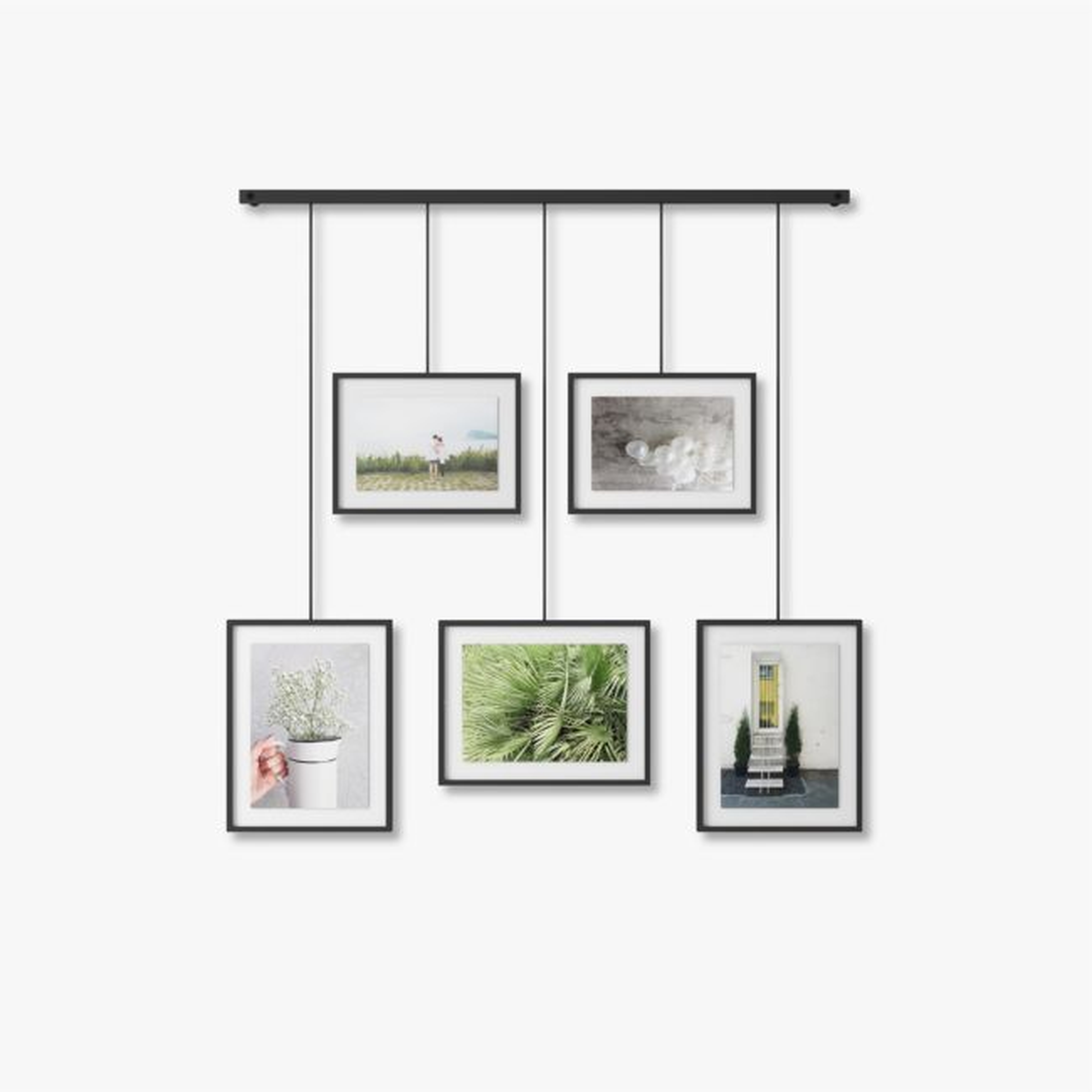 Umbra Exhibit 5-Photo Wall Hanging Picture Frames - Crate and Barrel