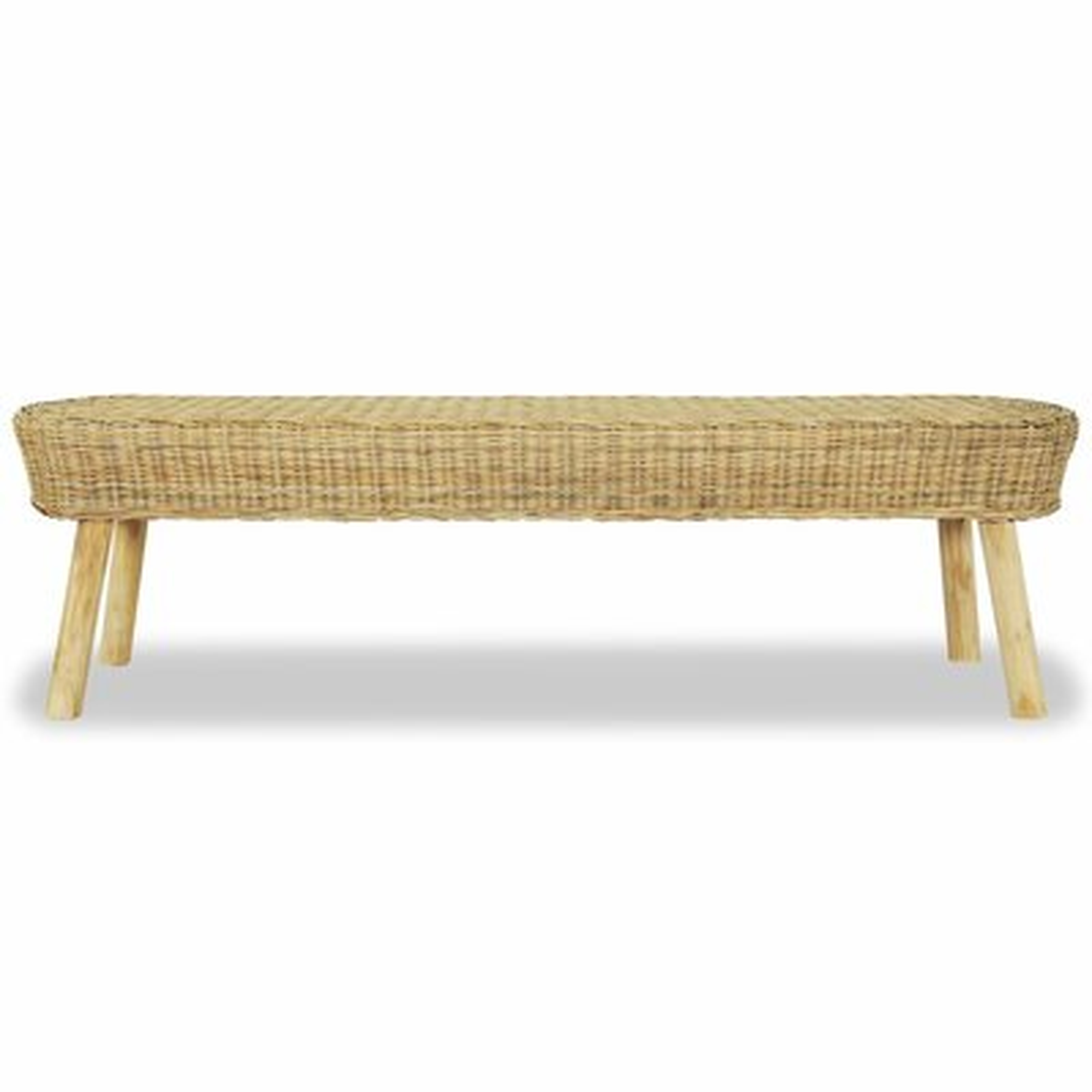 Saddleback Wicker Bench - Wayfair