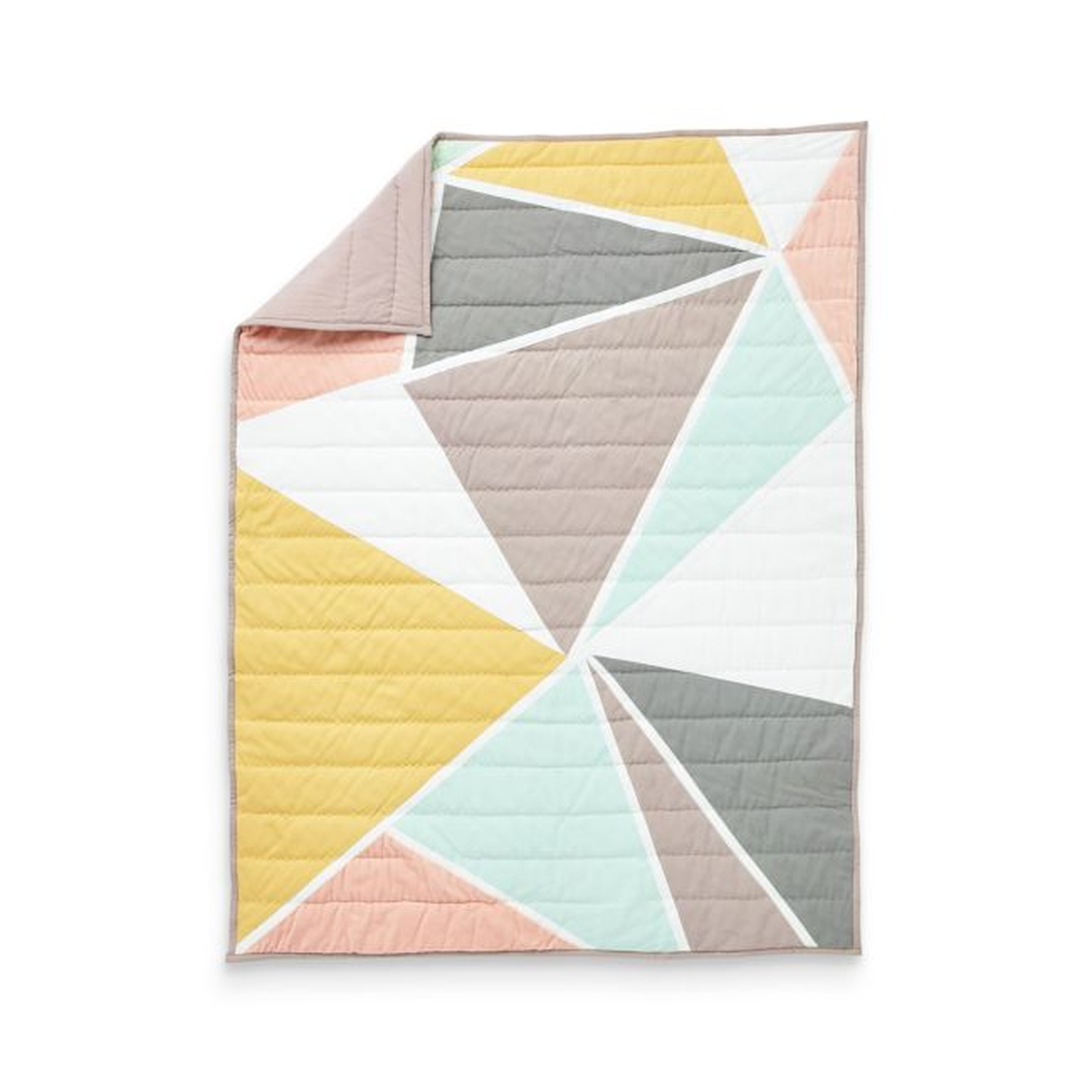 Pieced Geo Crib Quilt - Crate and Barrel