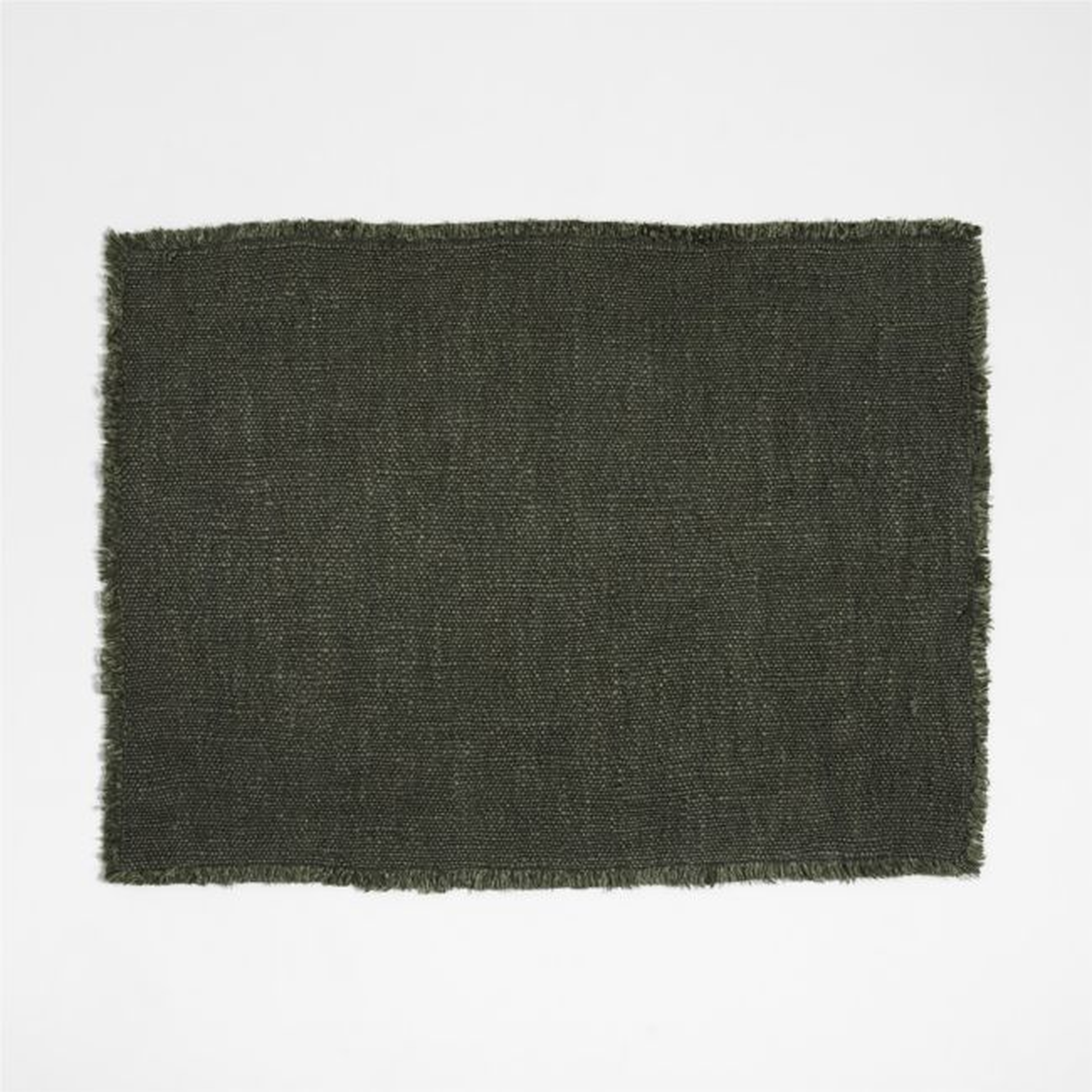 Hudson Ficus Green Placemat - Crate and Barrel
