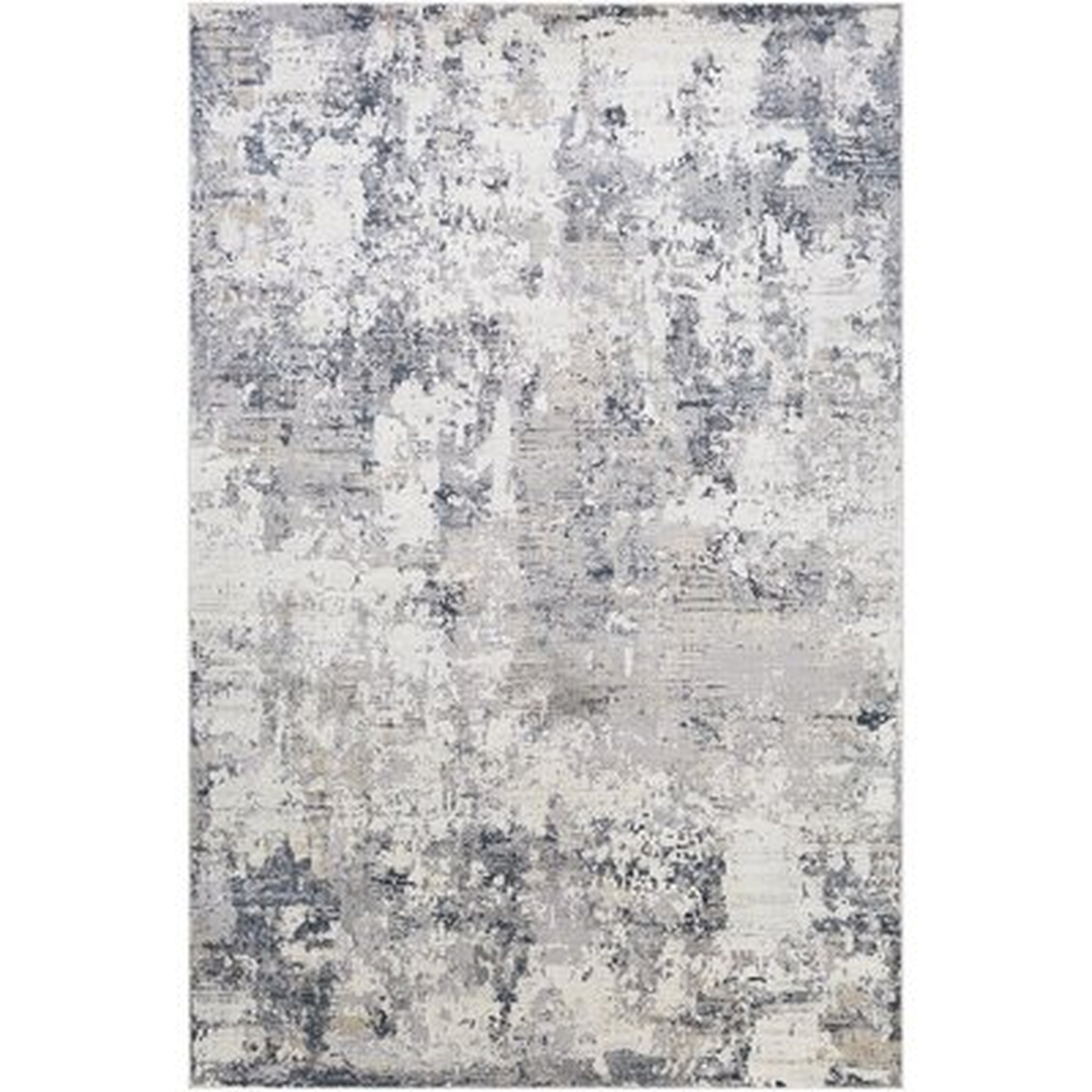 Angeles Abstract Charcoal/Light Gray/Cream Area Rug - Wayfair