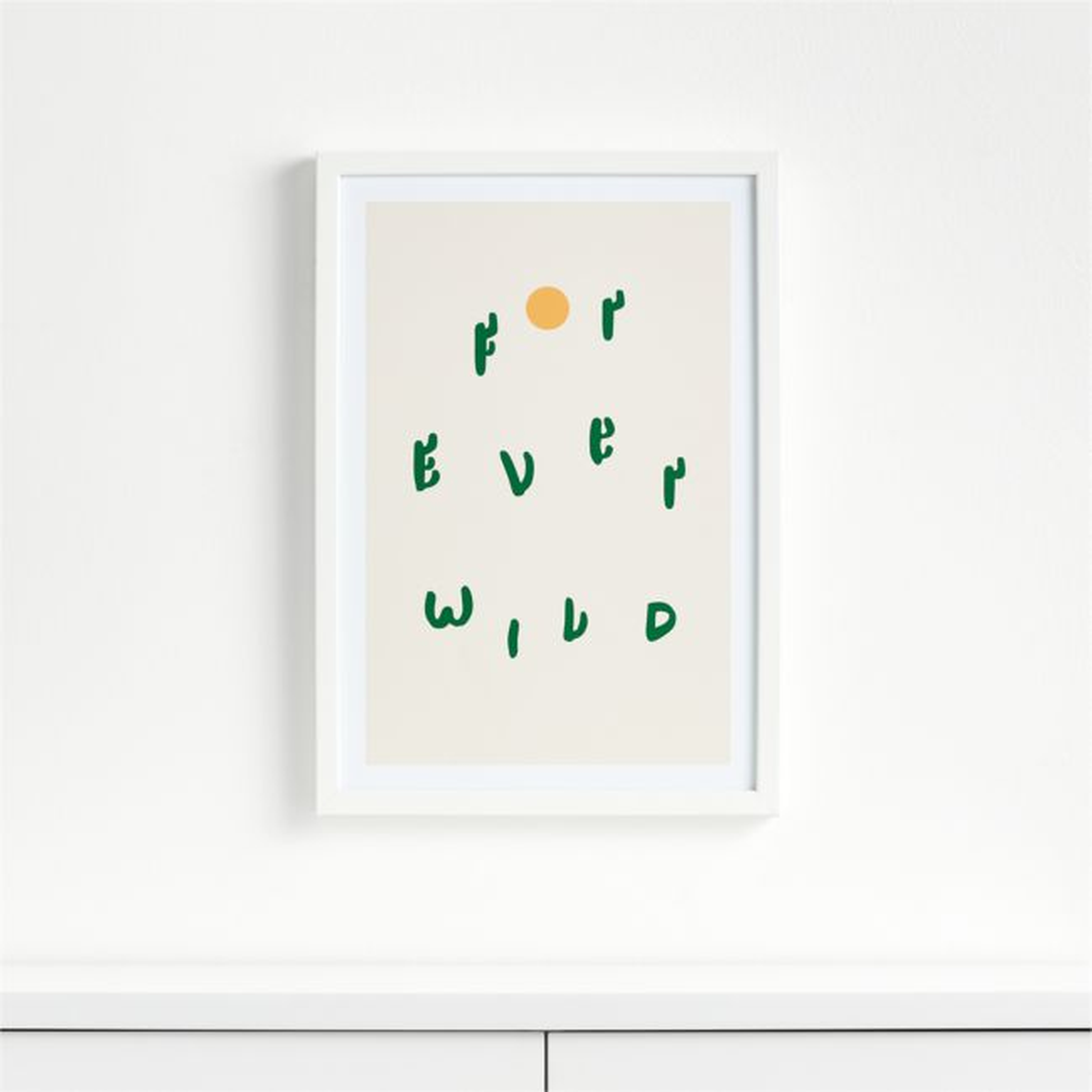 Forever Wild Cacti Framed Wall Art - Crate and Barrel