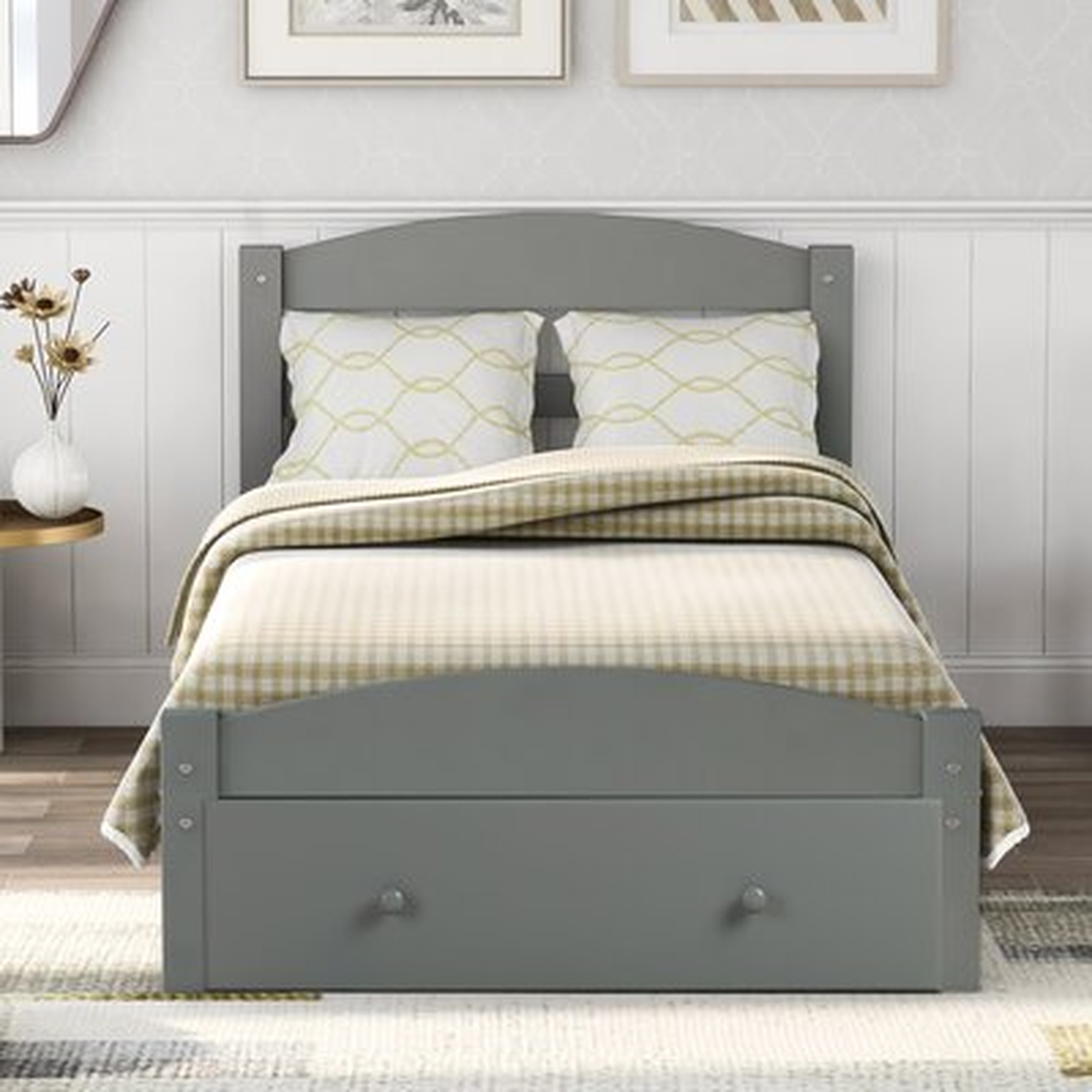 Platform Twin Bed Frame With Storage Drawer - Wayfair