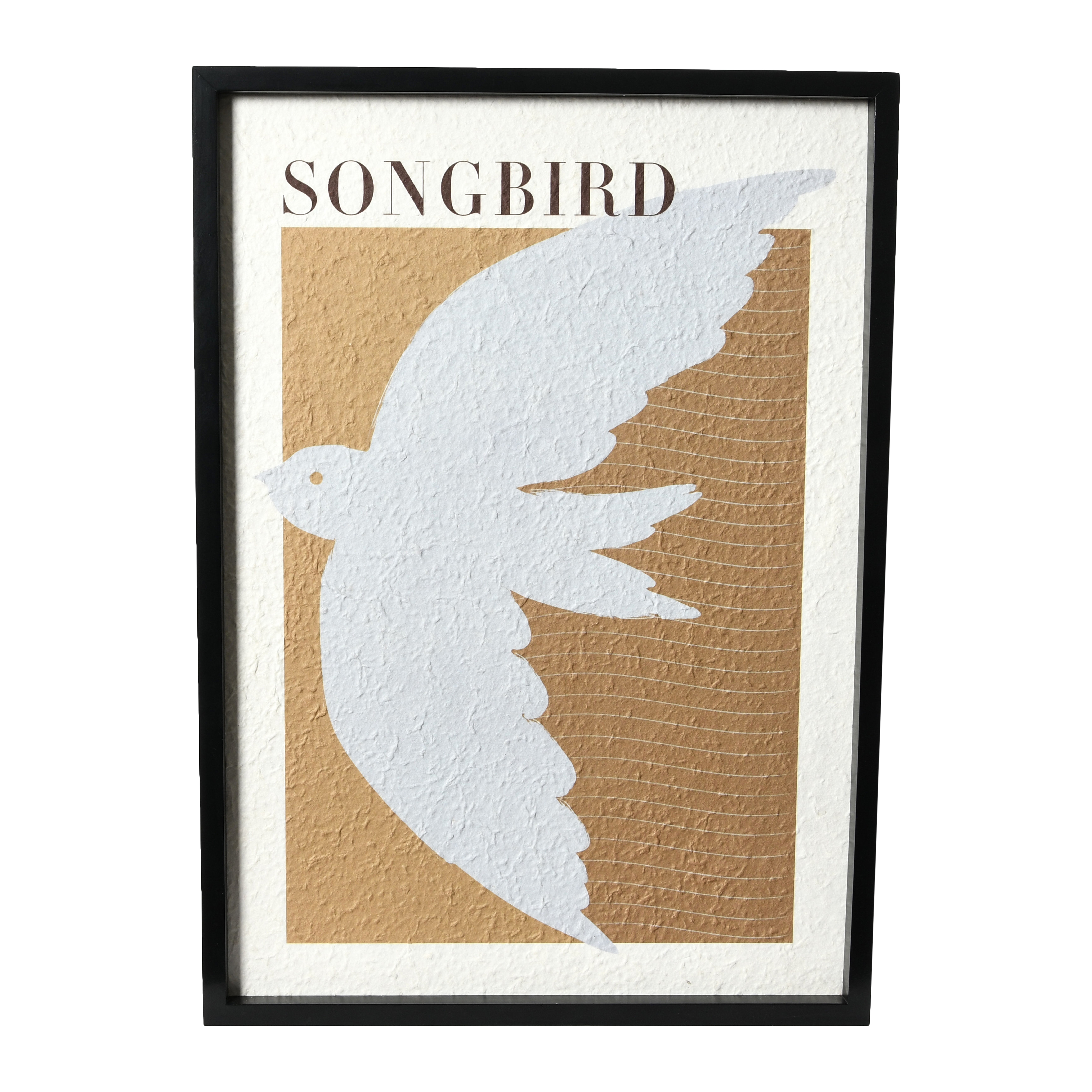  Wood Framed Wall Décor "Songbird", Multicolor - Bloomingville