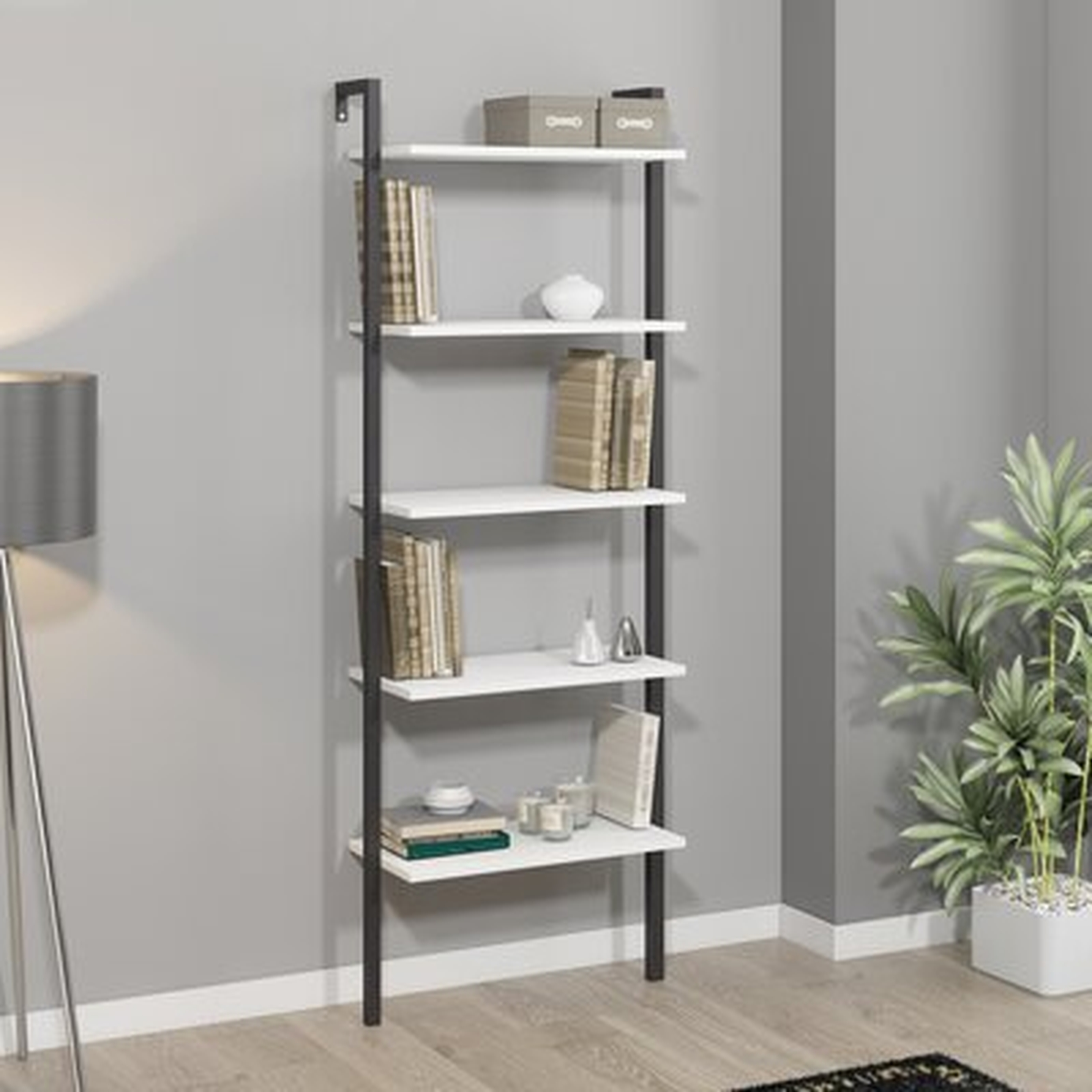 Alaa 71" H x 26" W Steel Ladder Bookcase - Wayfair