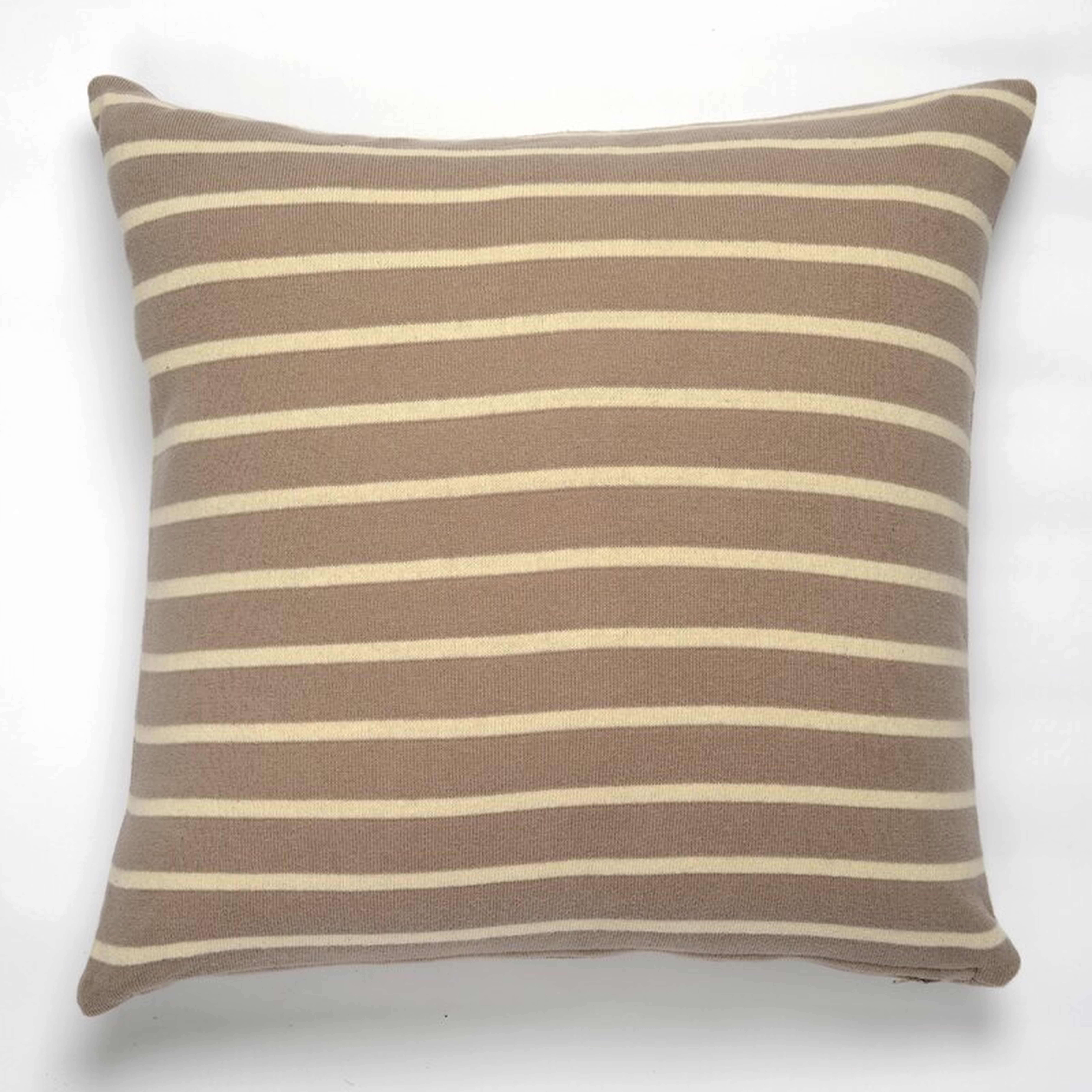 Darzzi Beach Stripes Cotton Throw Pillow Color: Stone/Natural - Perigold