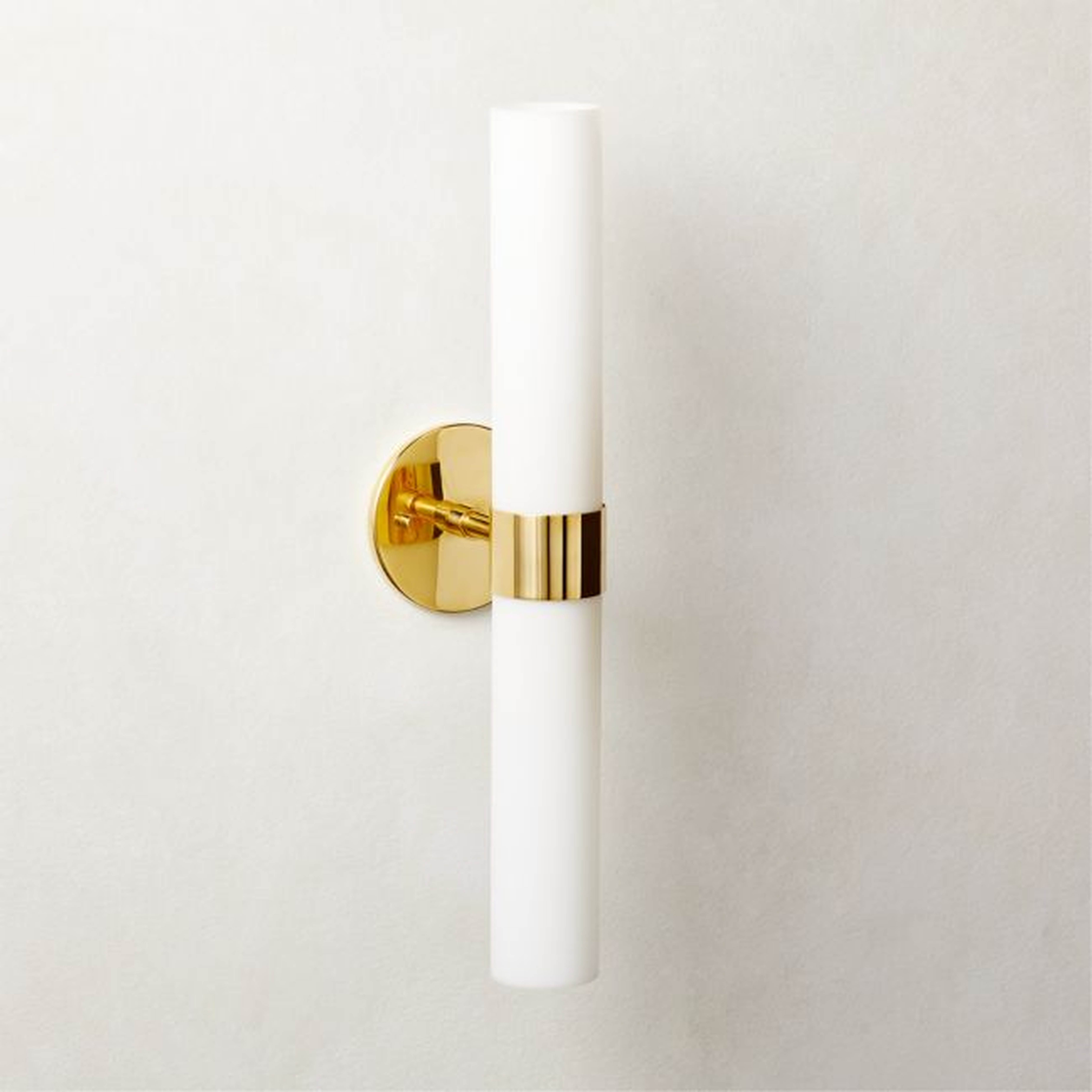 Amie Polished Brass Wall Sconce - CB2