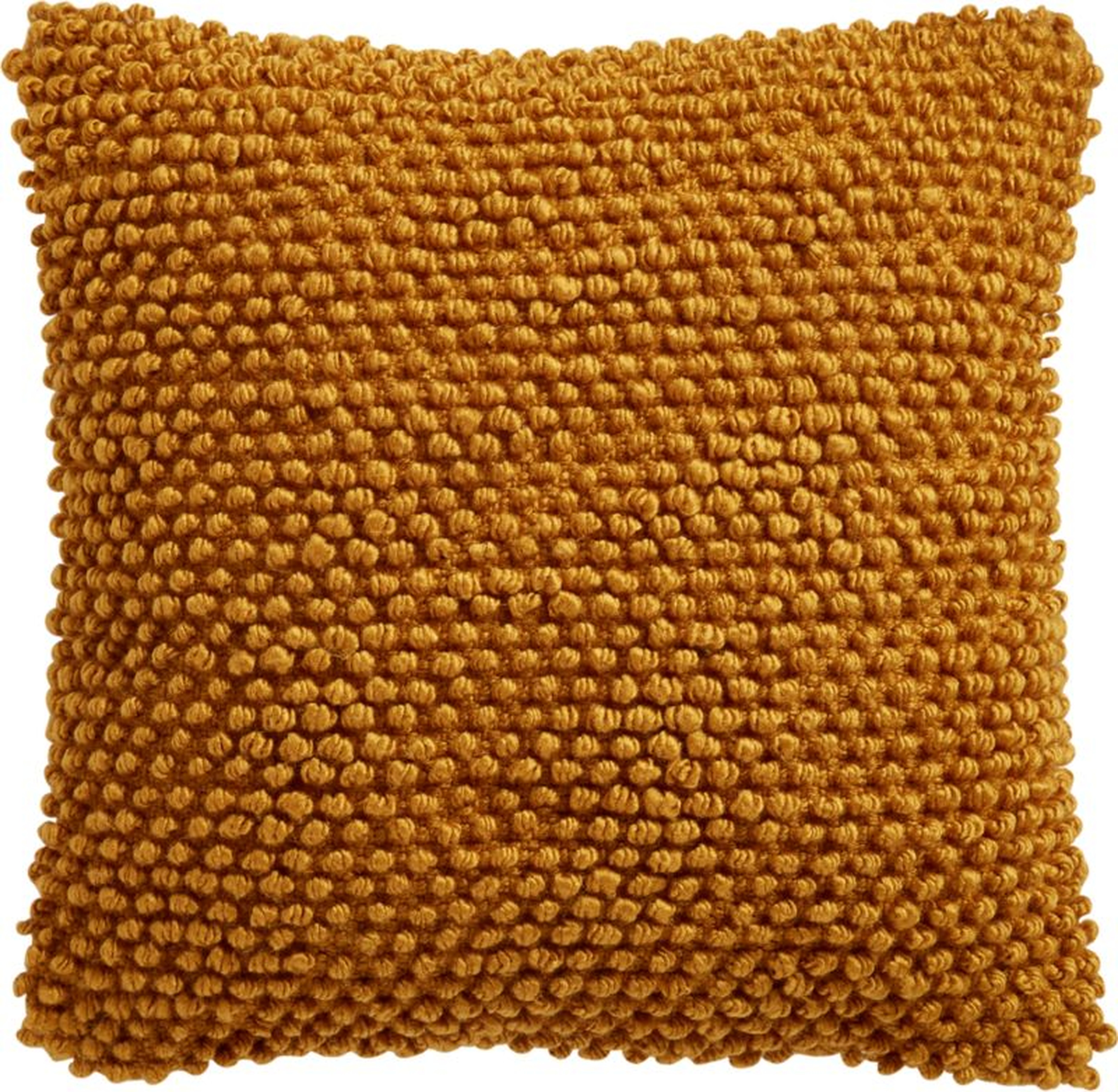 Phaedra Outdoor Loop Pillow, Mustard, 16" x 16" - CB2