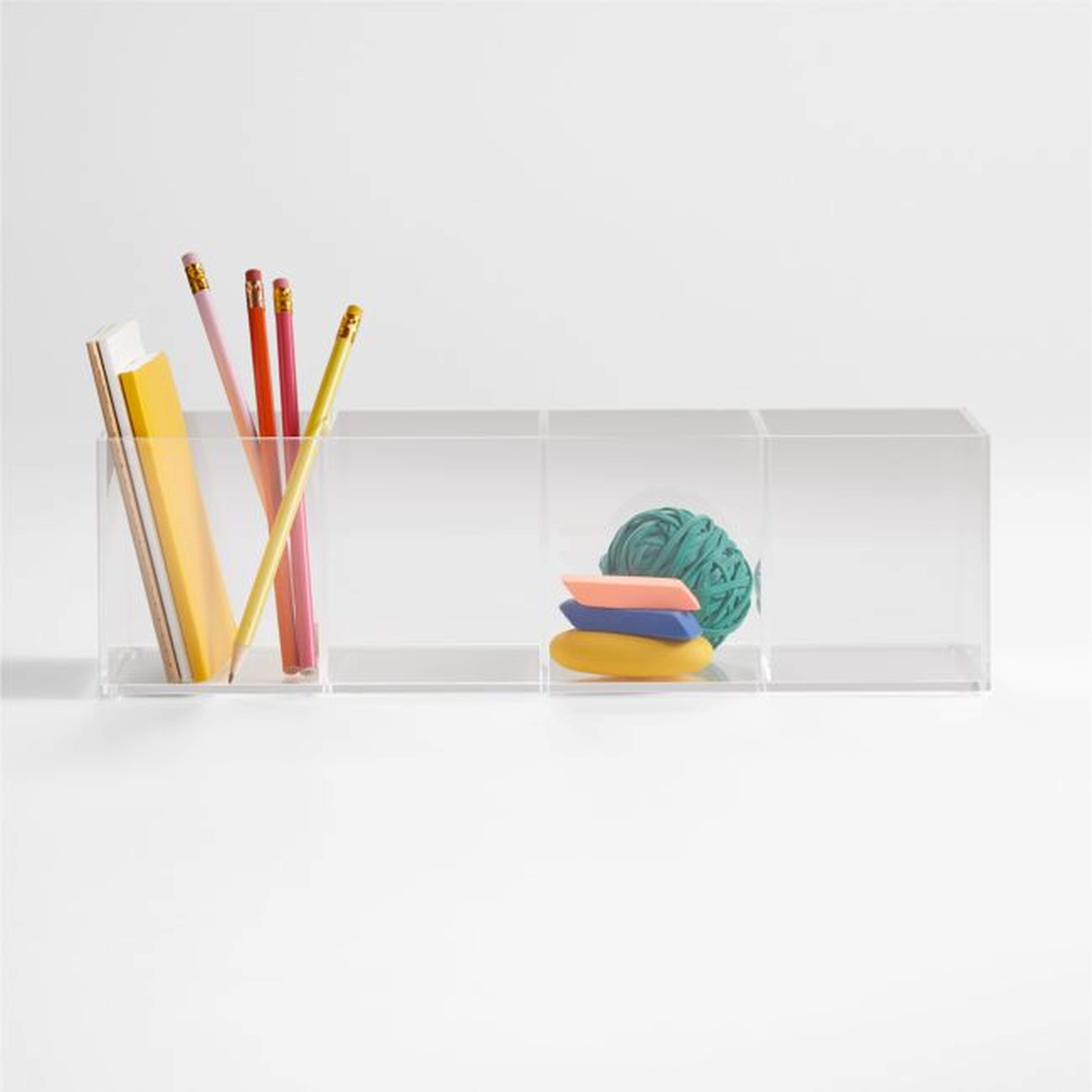 Rectangle Acrylic Kids Study Desk Organizer - Crate and Barrel