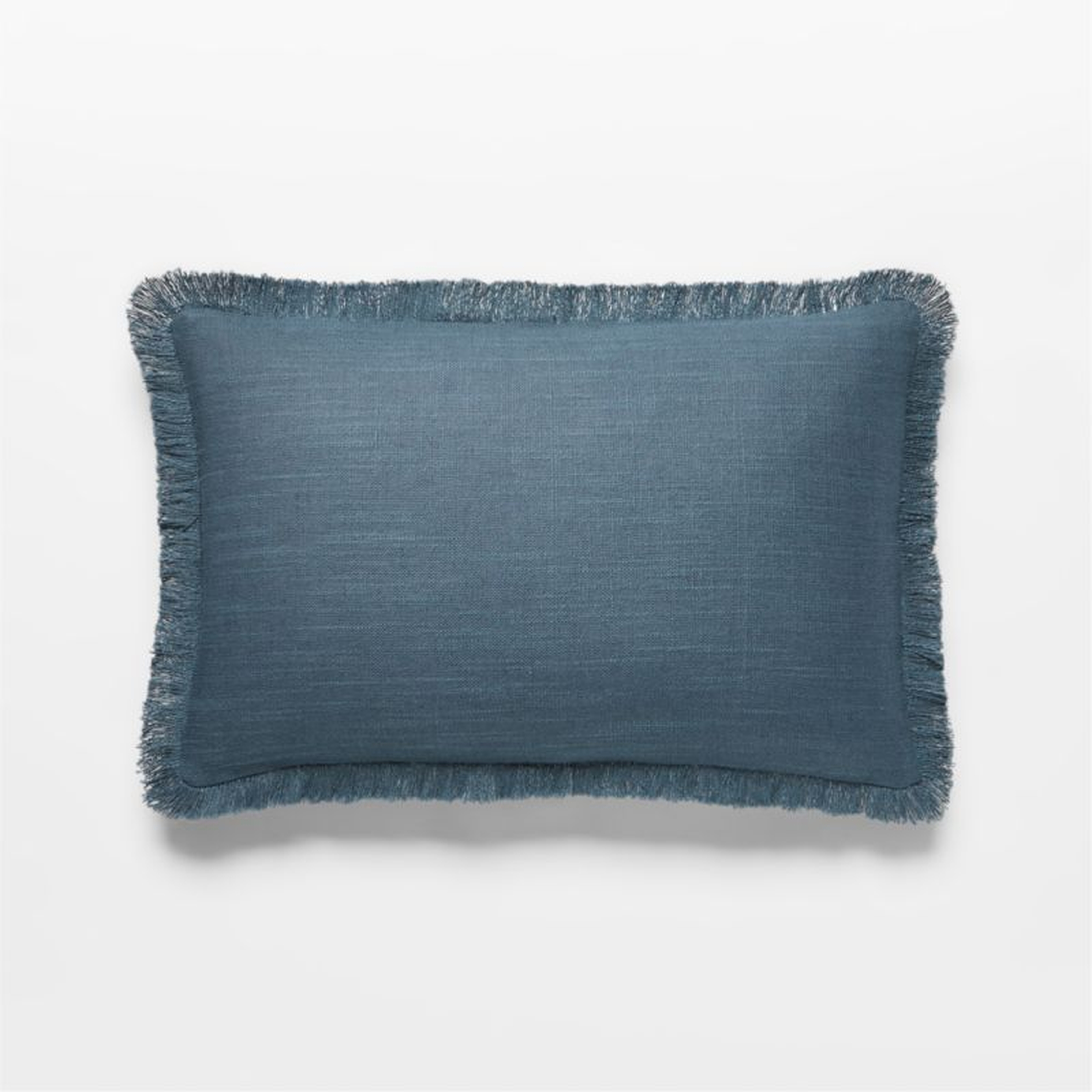 Eyelash Lumbar Pillow, Blue, 18" x 12" - CB2