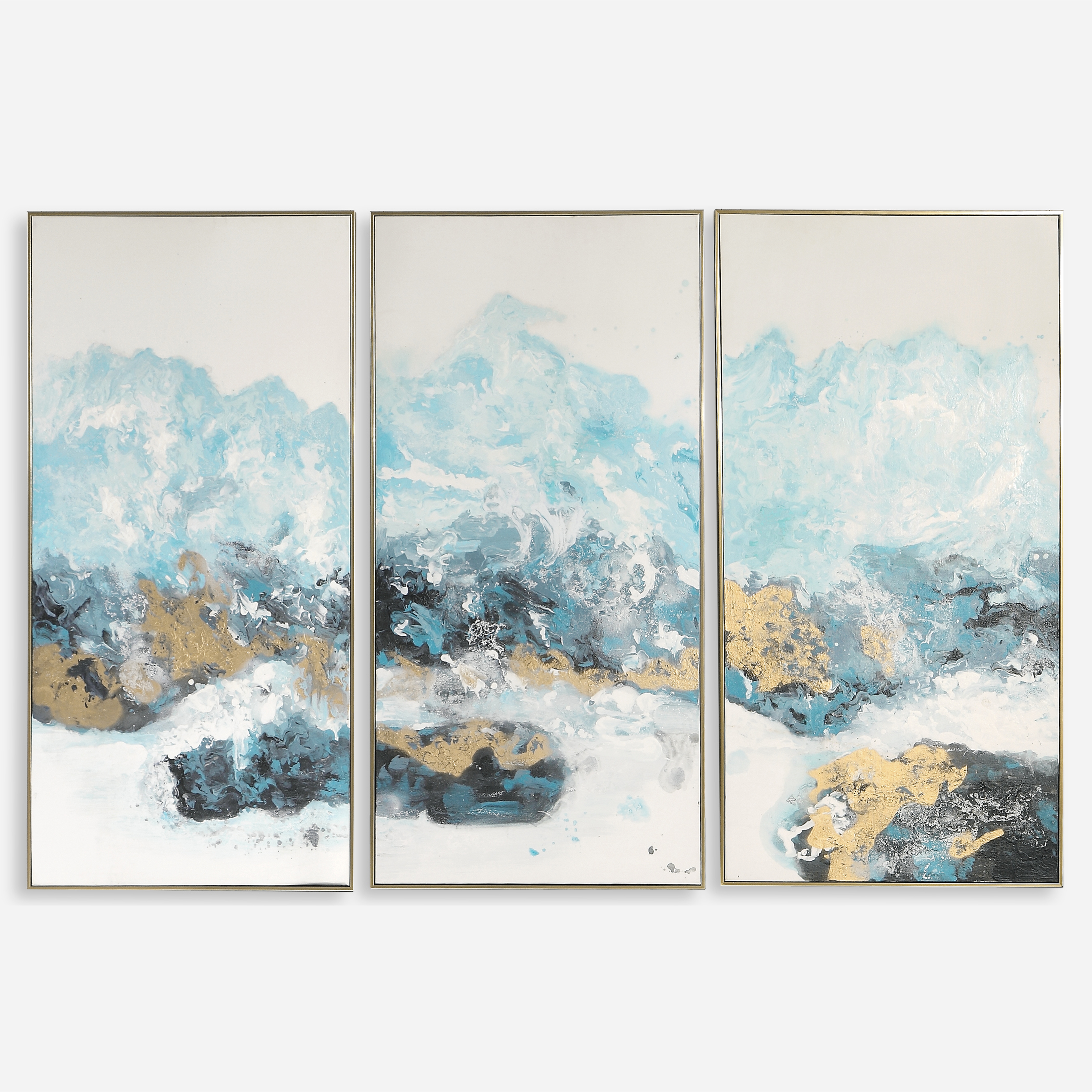 Crashing Waves Abstract Art, S/3 - Uttermost