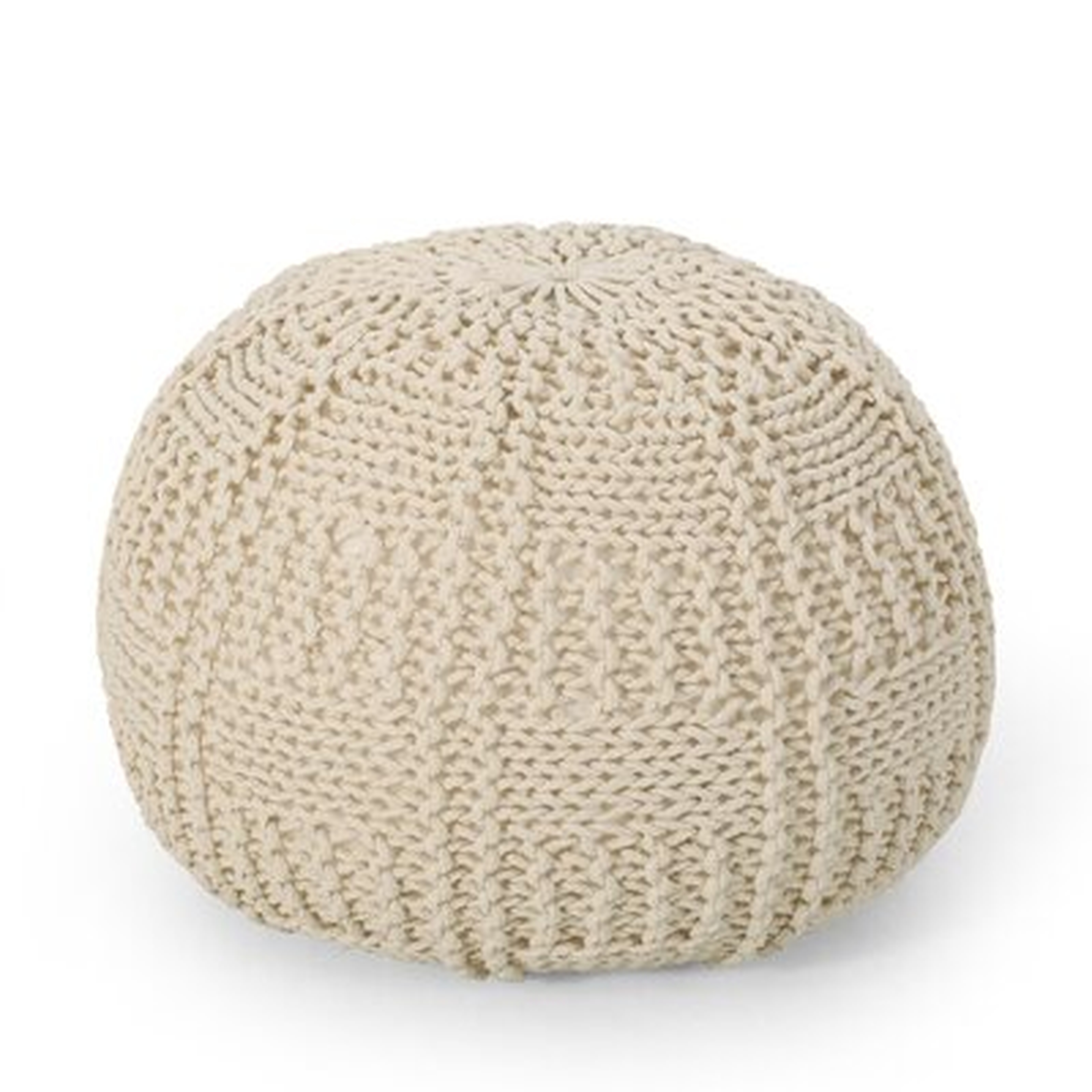 20" Wide Round Pouf Ottoman - Wayfair