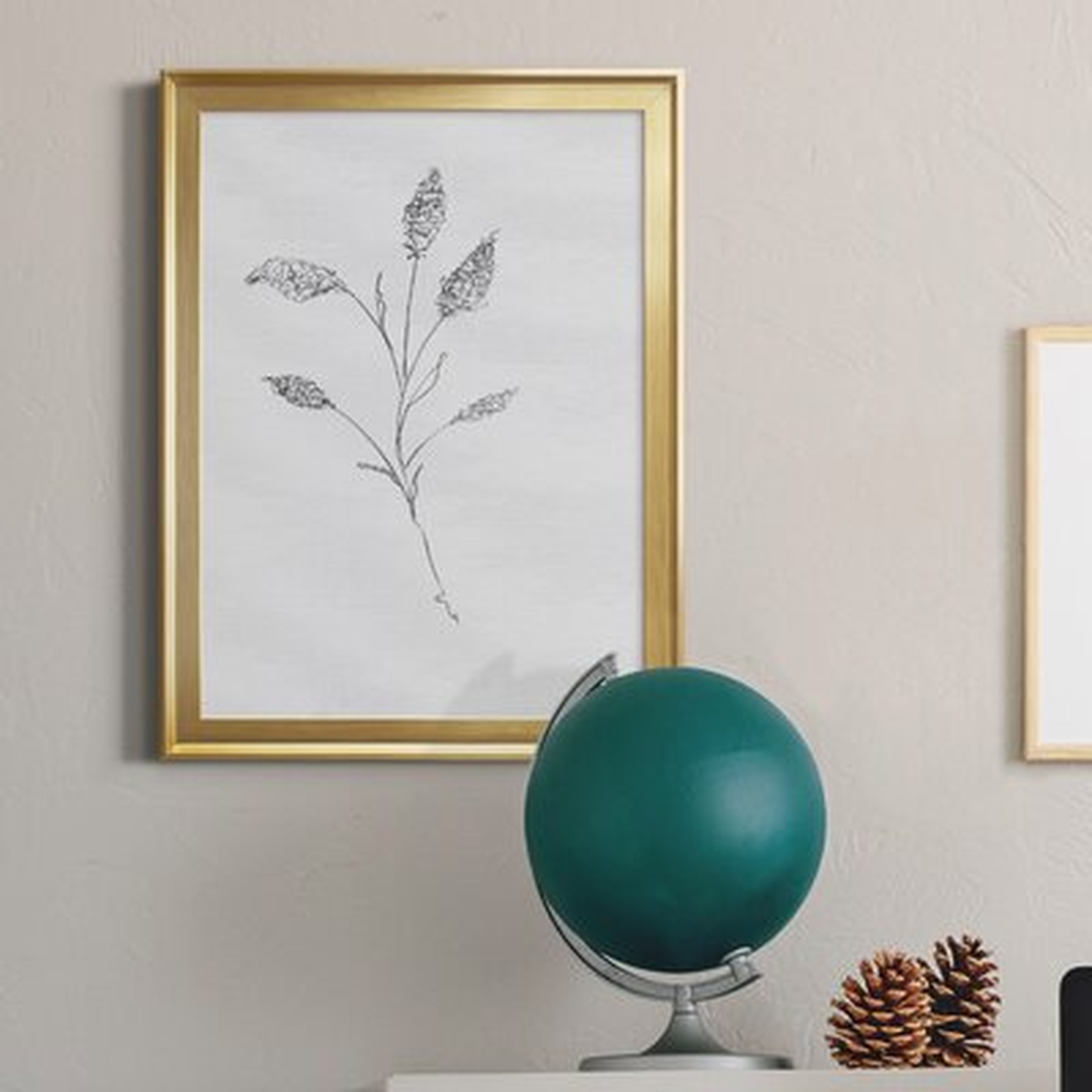 Floral Sketch Ii - Picture Frame Print on Canvas - Wayfair