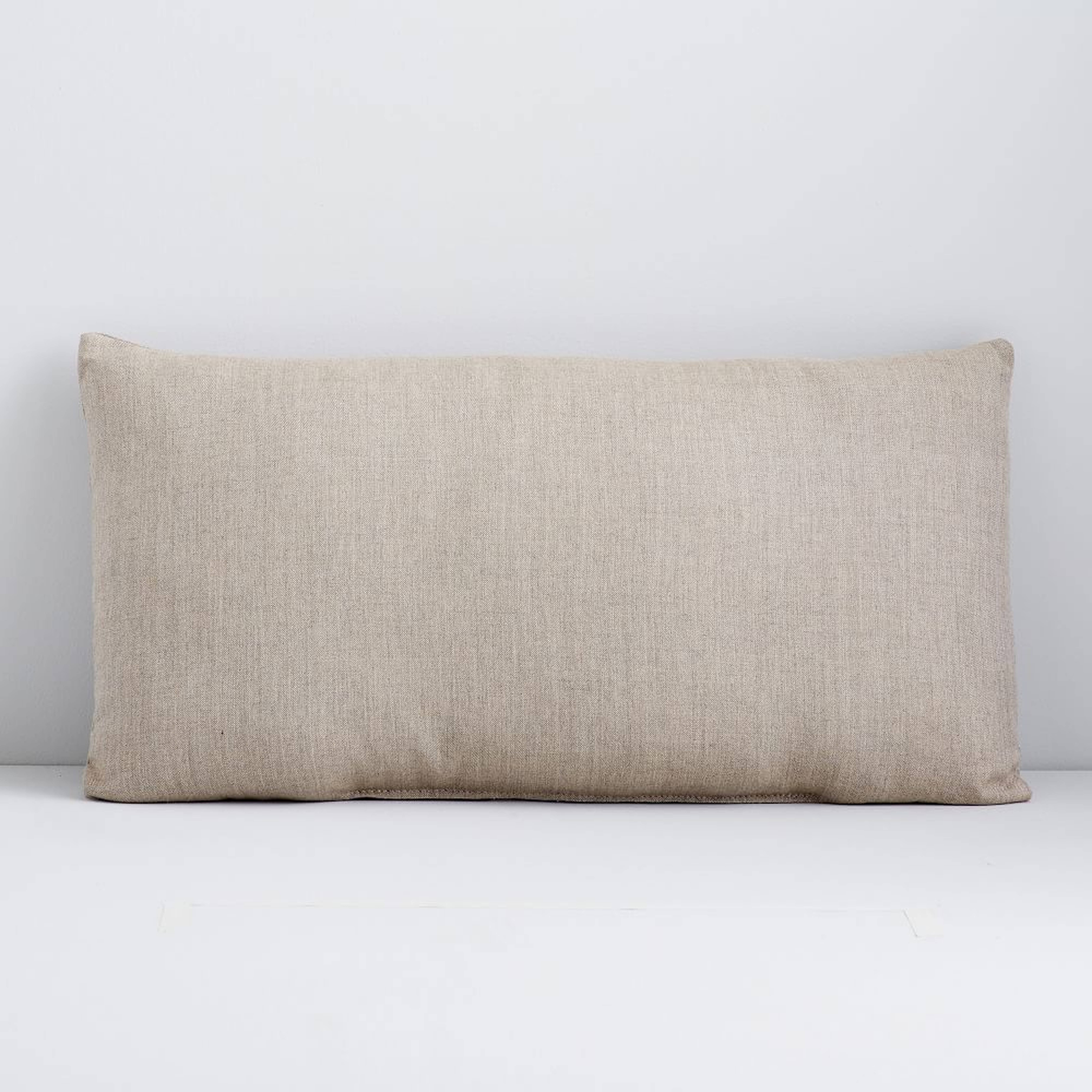 Sunbrella Indoor/Outdoor Cast Pillow, 12"x21", Ash - West Elm