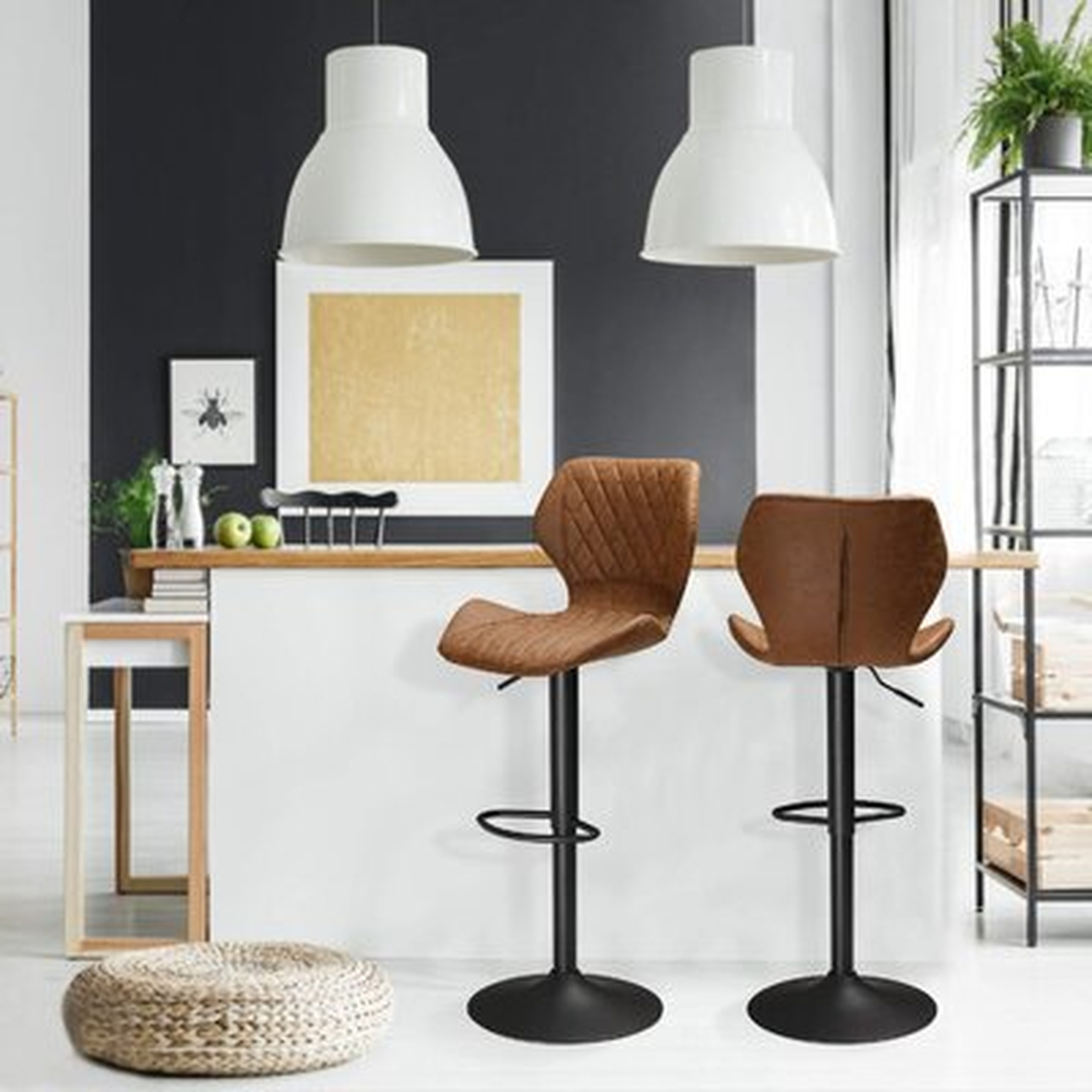 Ritesh Swivel Adjustable Height Bar Stool - Wayfair