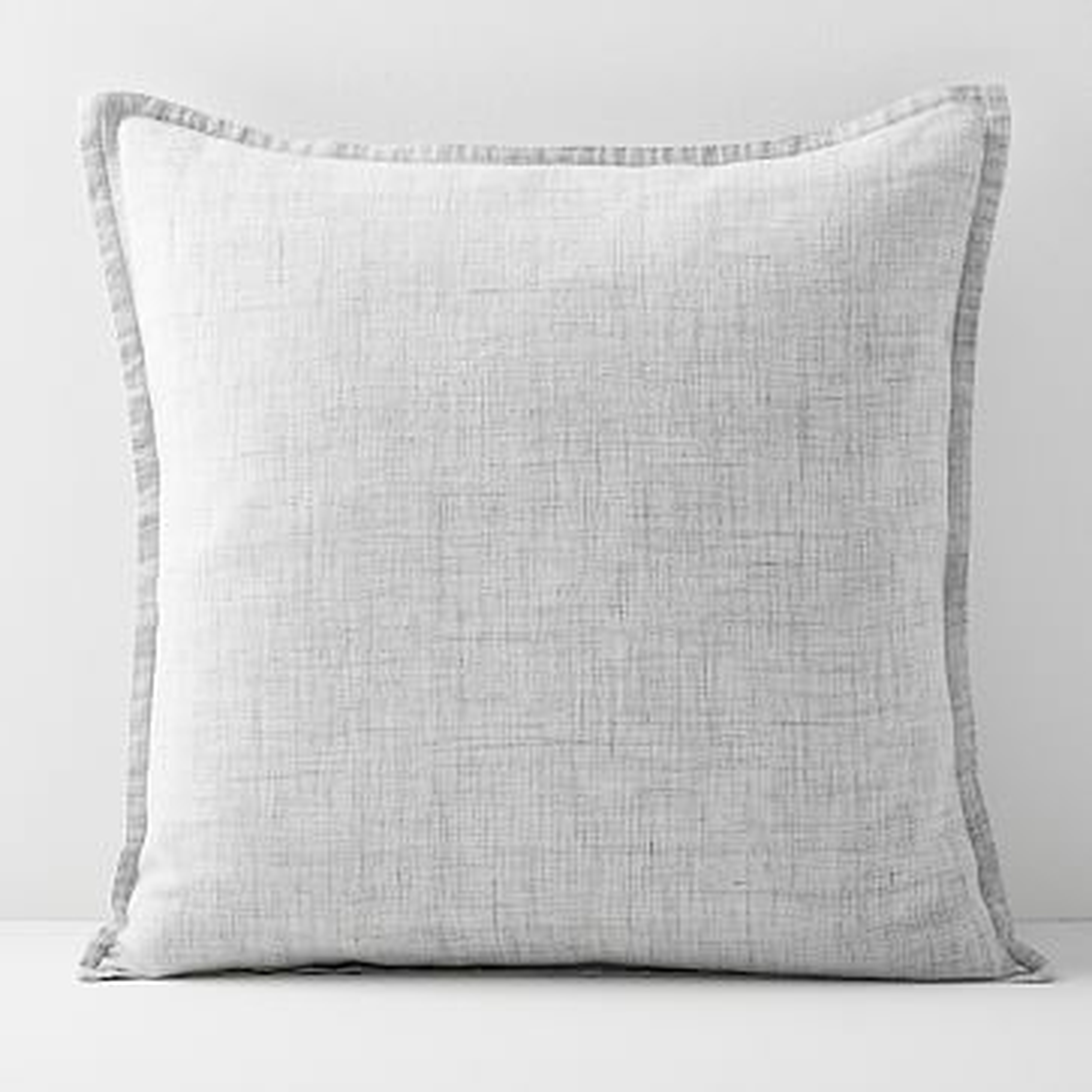 European Flax Linen Pillow Cover, 20"x20", Frost Gray Fiber Dye, Set of 2 - West Elm