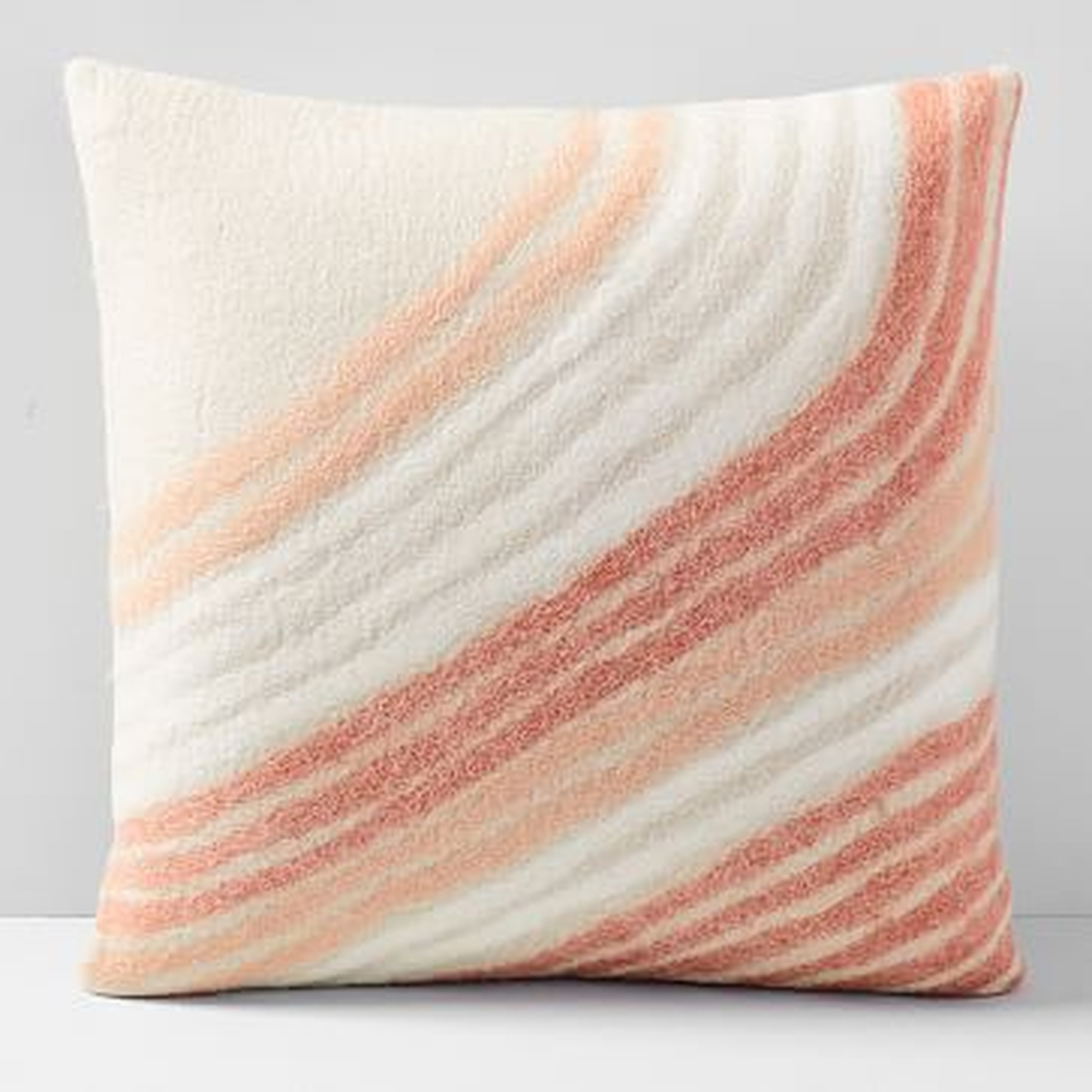 Felt Radiating Corner Pillow Cover, 20"x20", Almost Apricot - West Elm