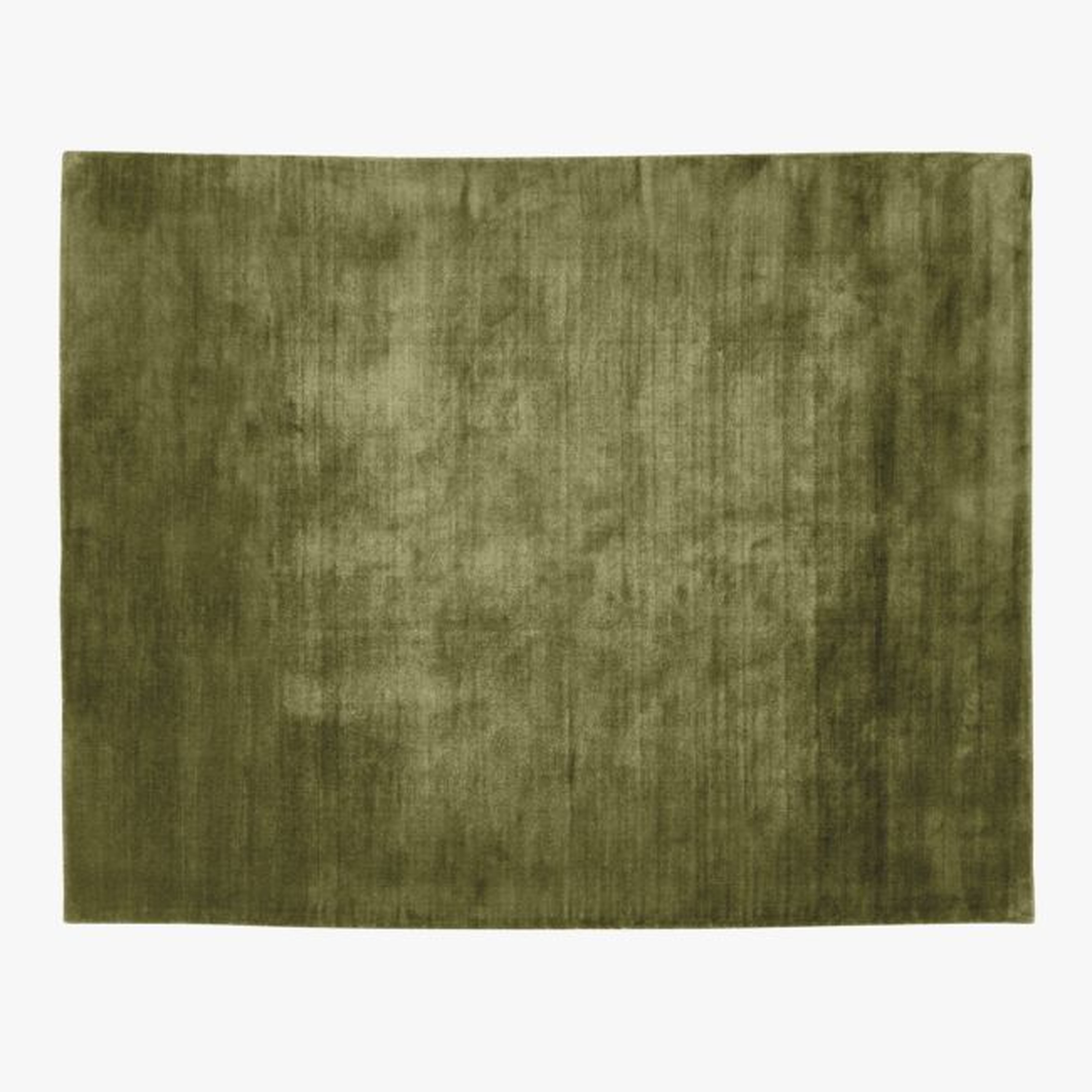Kole Olive Green Solid Performance Nylon Area Rug 5'x8' - CB2