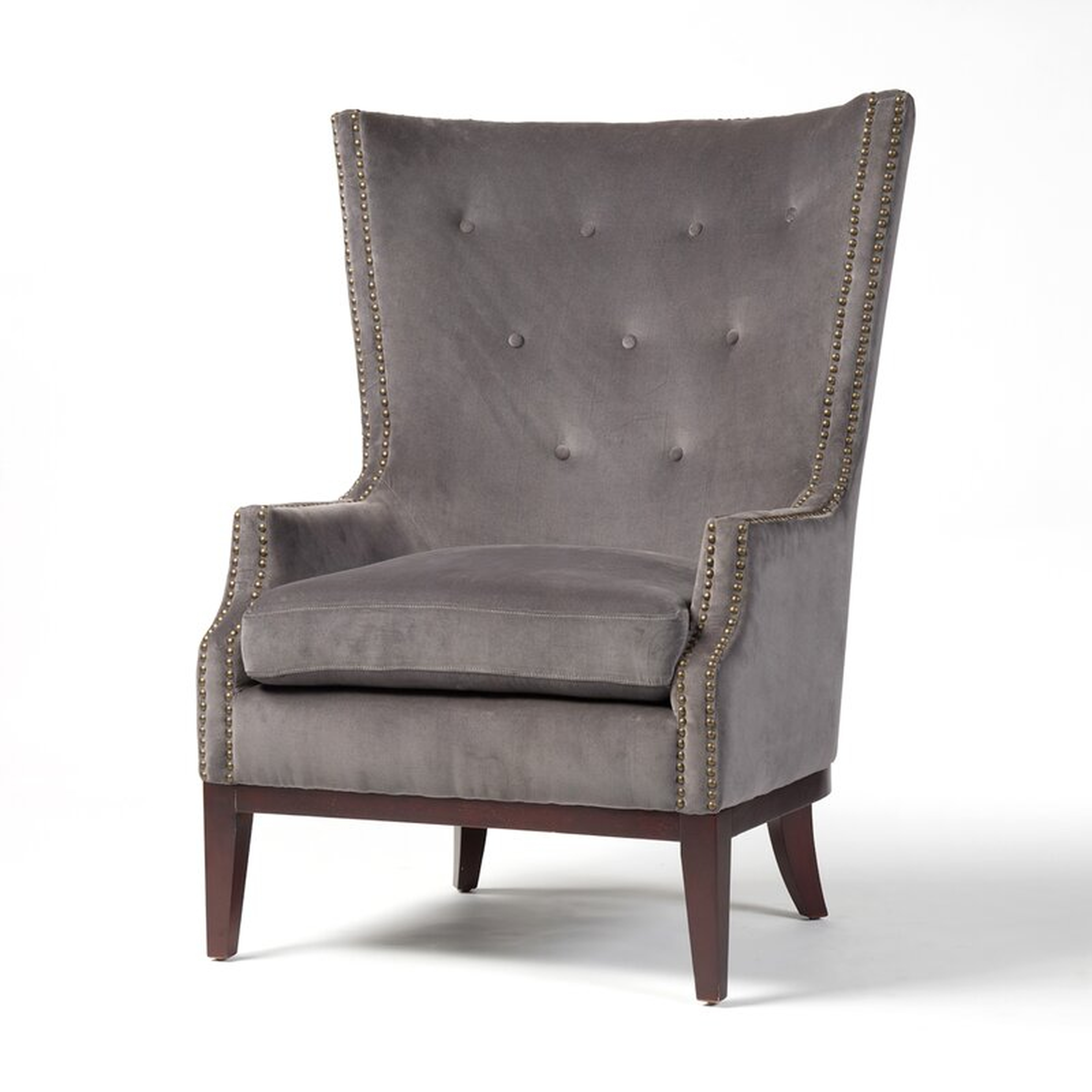 Four Hands Mayfair Wingback Chair Fabric: Velvet - Gray - Perigold