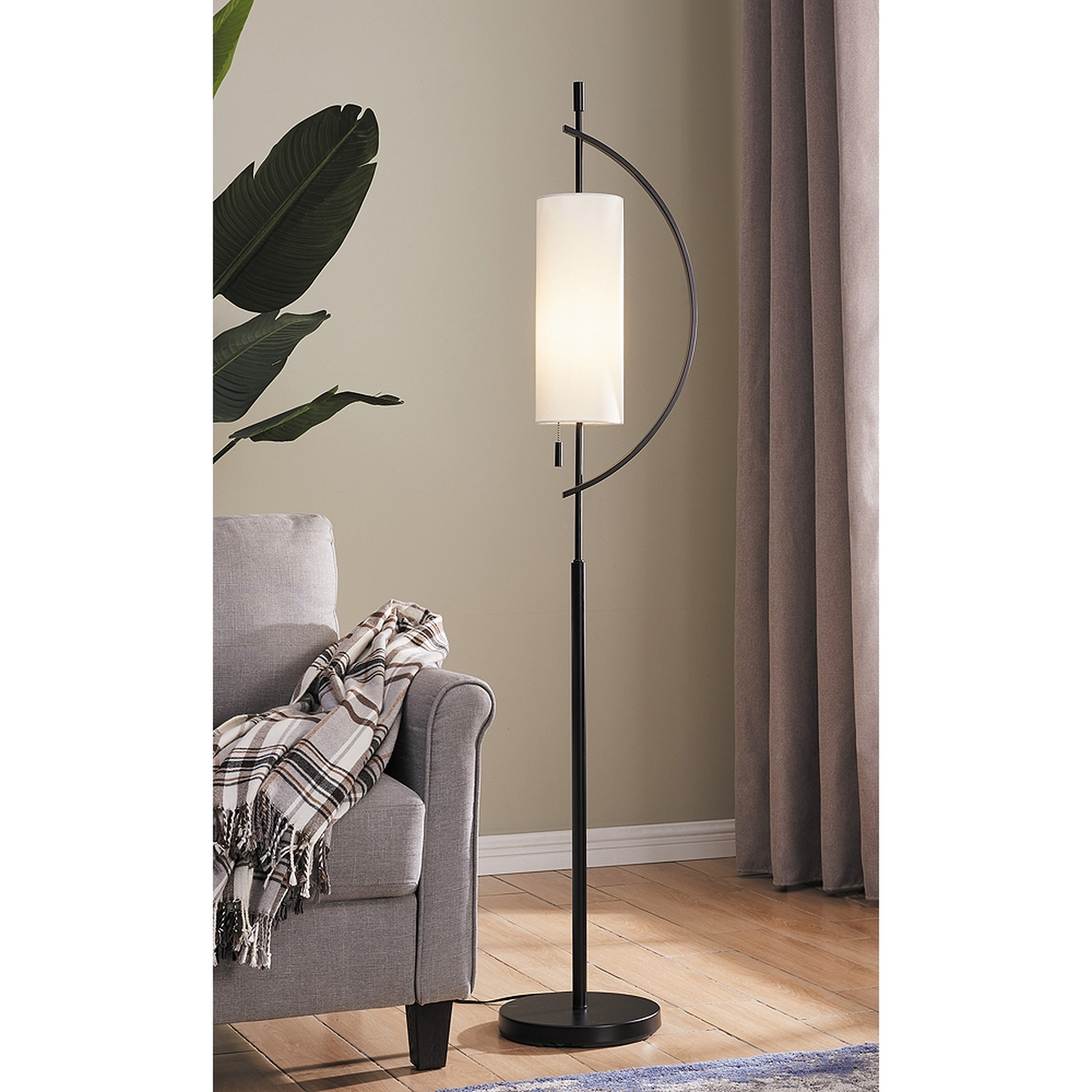 Lite Source Renessa Black and White Floor Lamp - Style # 87W39 - Lamps Plus