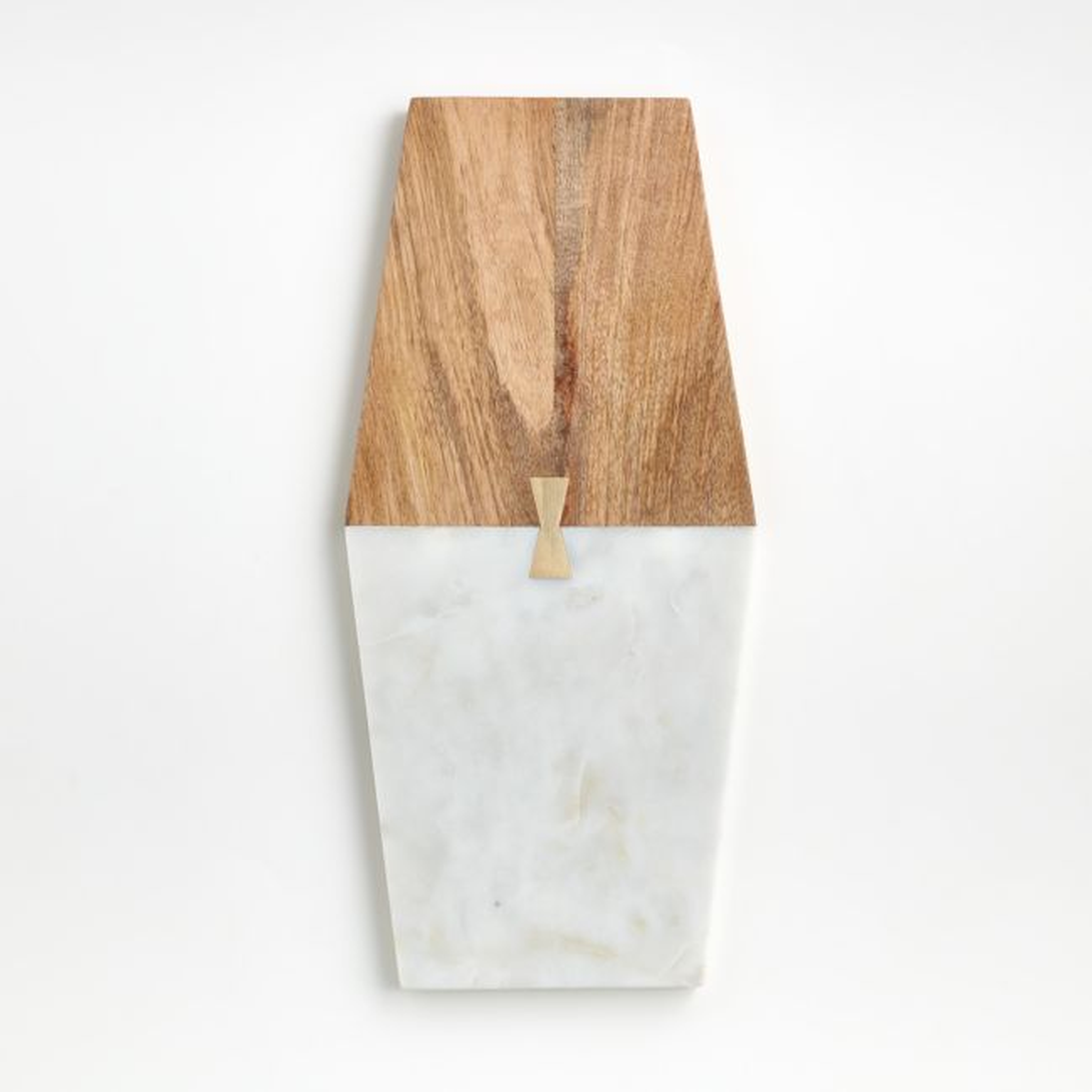 Salvia Wide Nesting Marble and Wood Cheese Board - Crate and Barrel