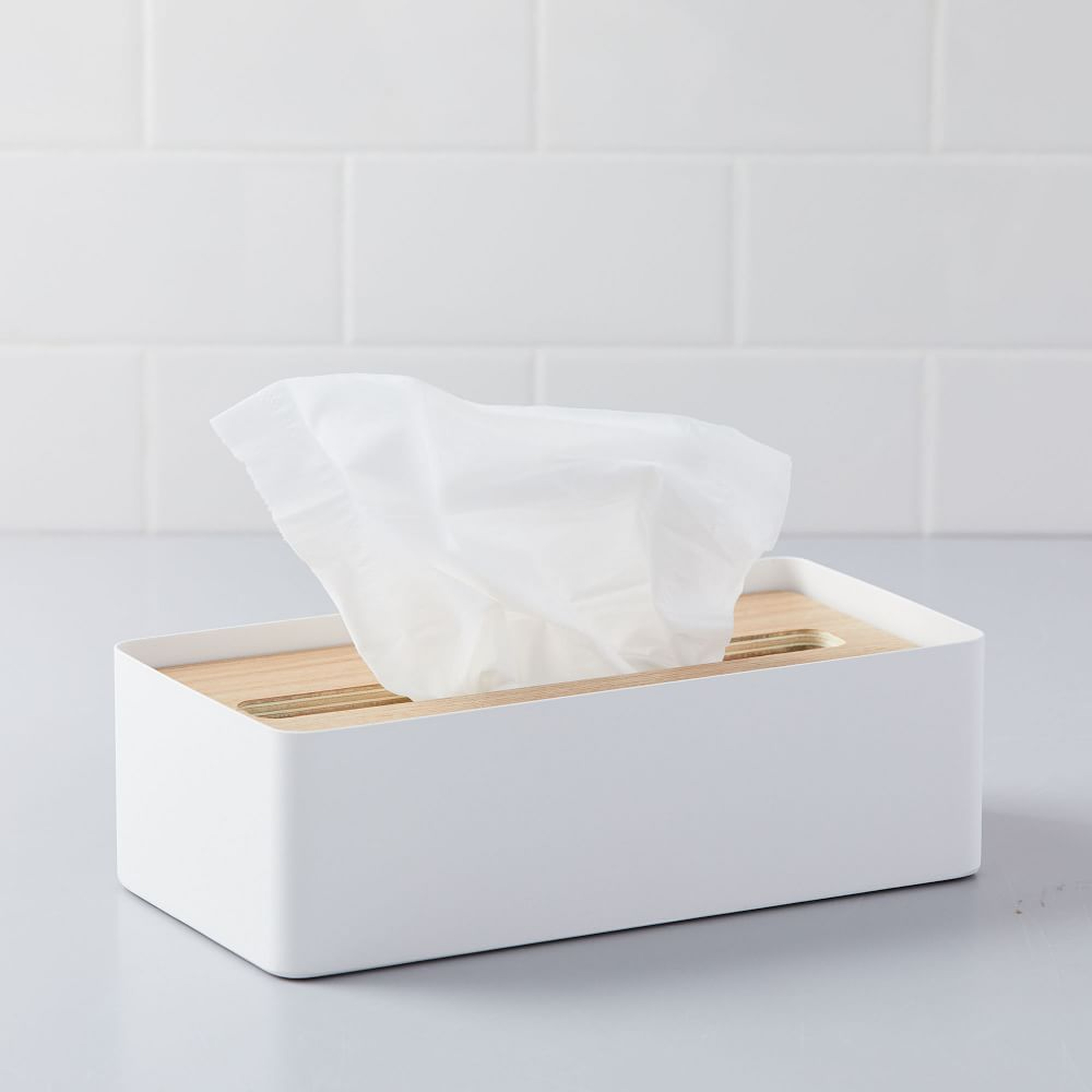 Wood-Topped Tissue Case - West Elm