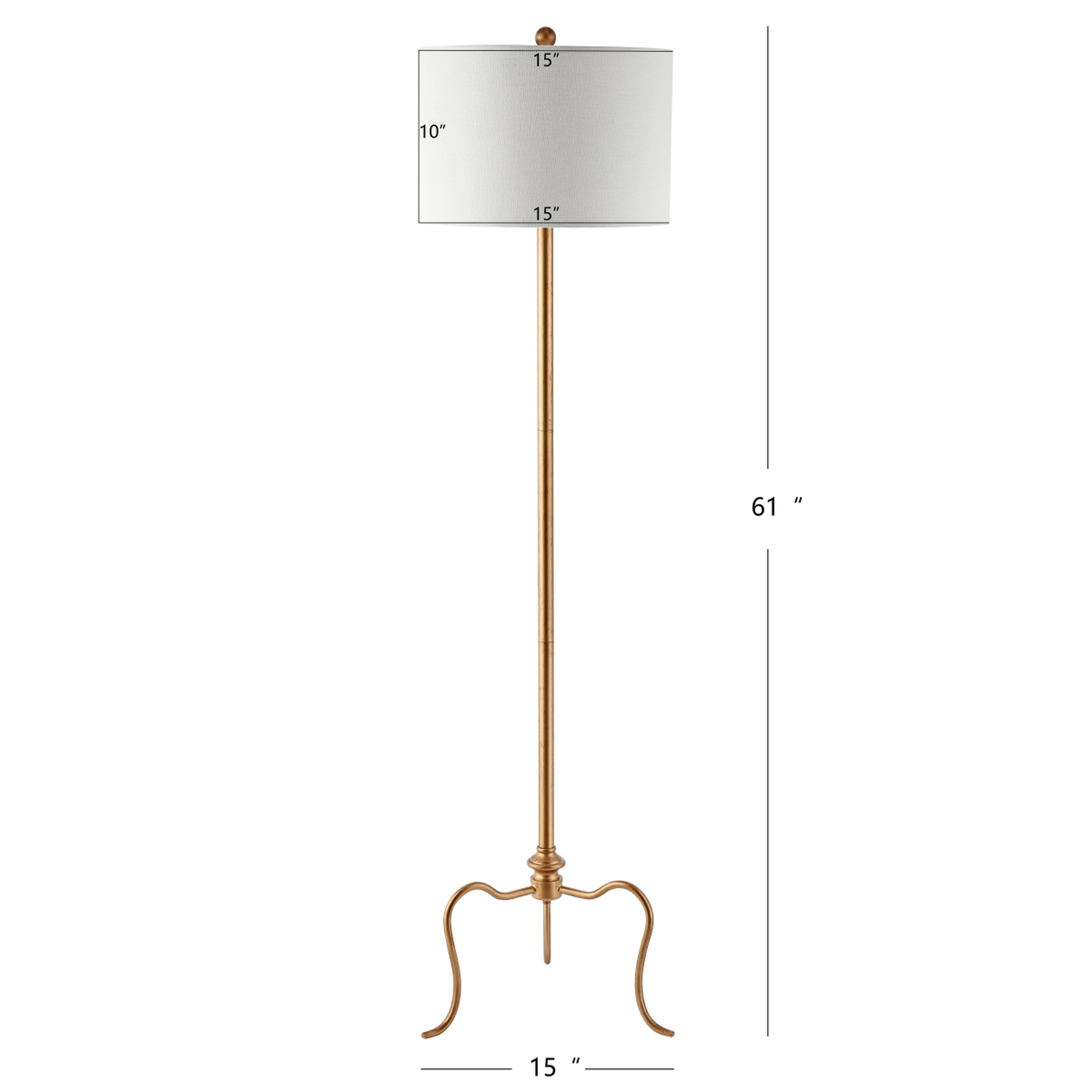 Earie Floor Lamp - Gold - Safavieh - Safavieh