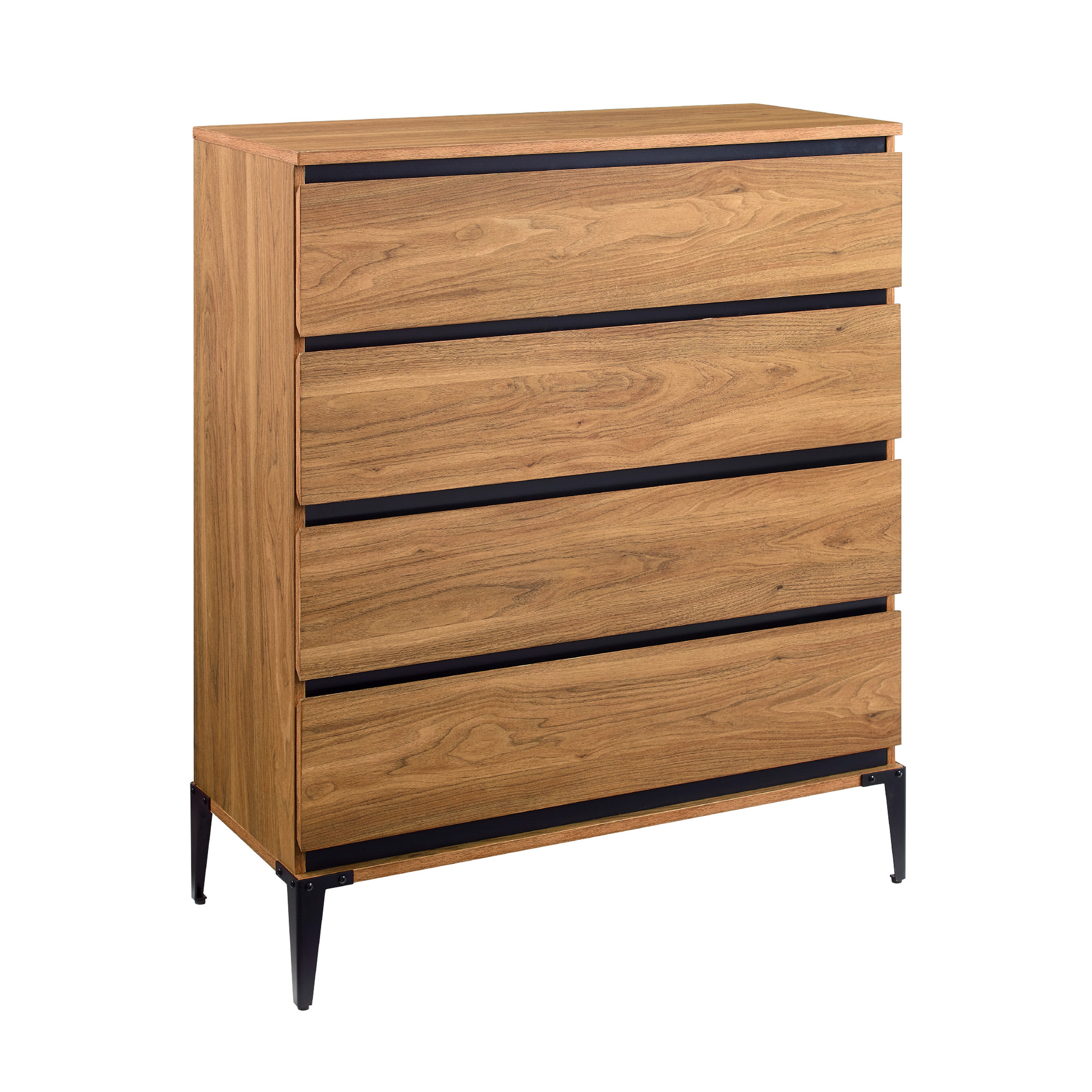 Elroy 36" Urban 4 Drawer Chest - English Oak - Walker Edison