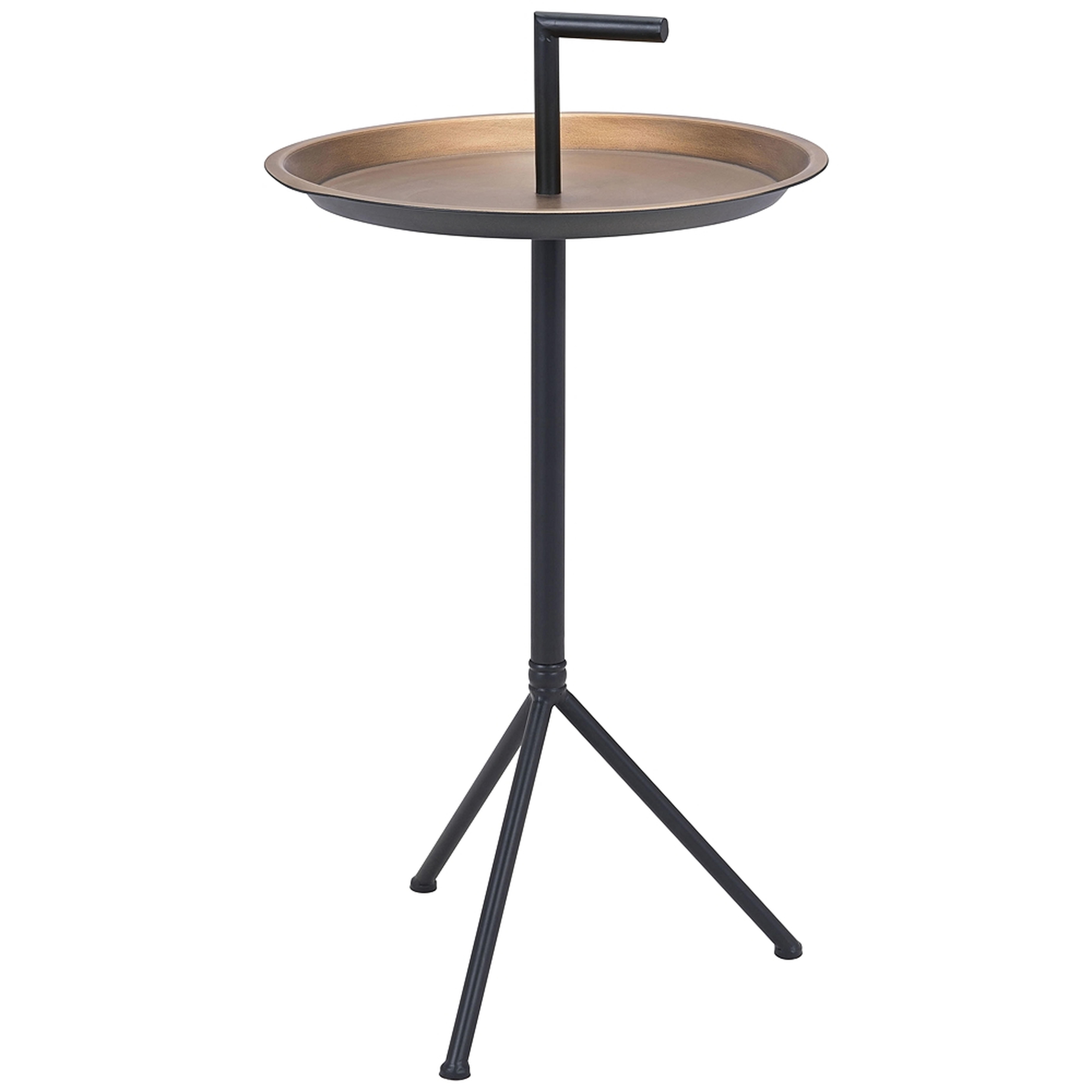 Zuo Mercy 16" Wide Gold and Black Metal Accent Table - Style # 83J33 - Lamps Plus