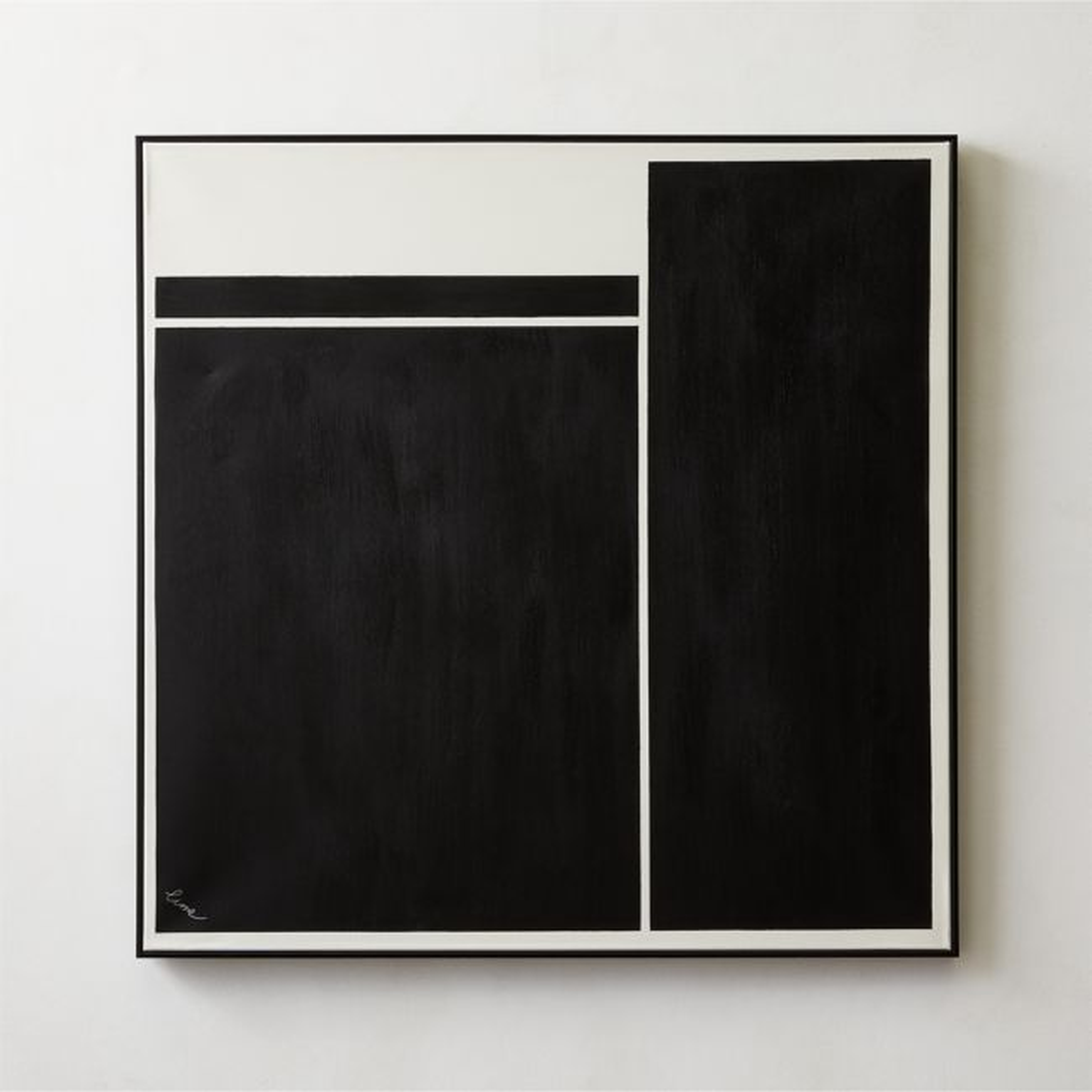 'Black Blocks II' Framed Wall Art 40"x40" - CB2