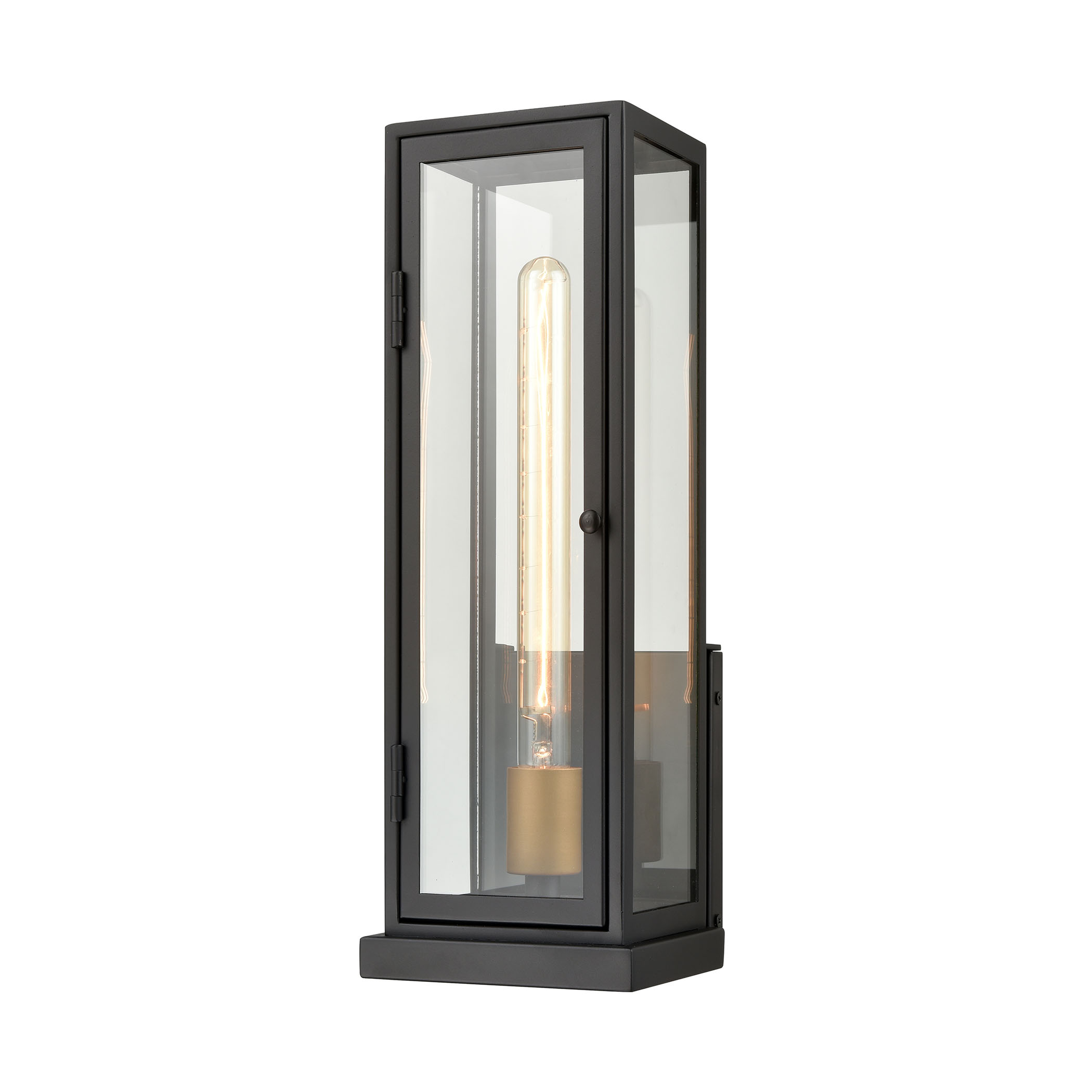 Foundation 17'' High 1-Light Outdoor Sconce - Matte Black - Elk Home