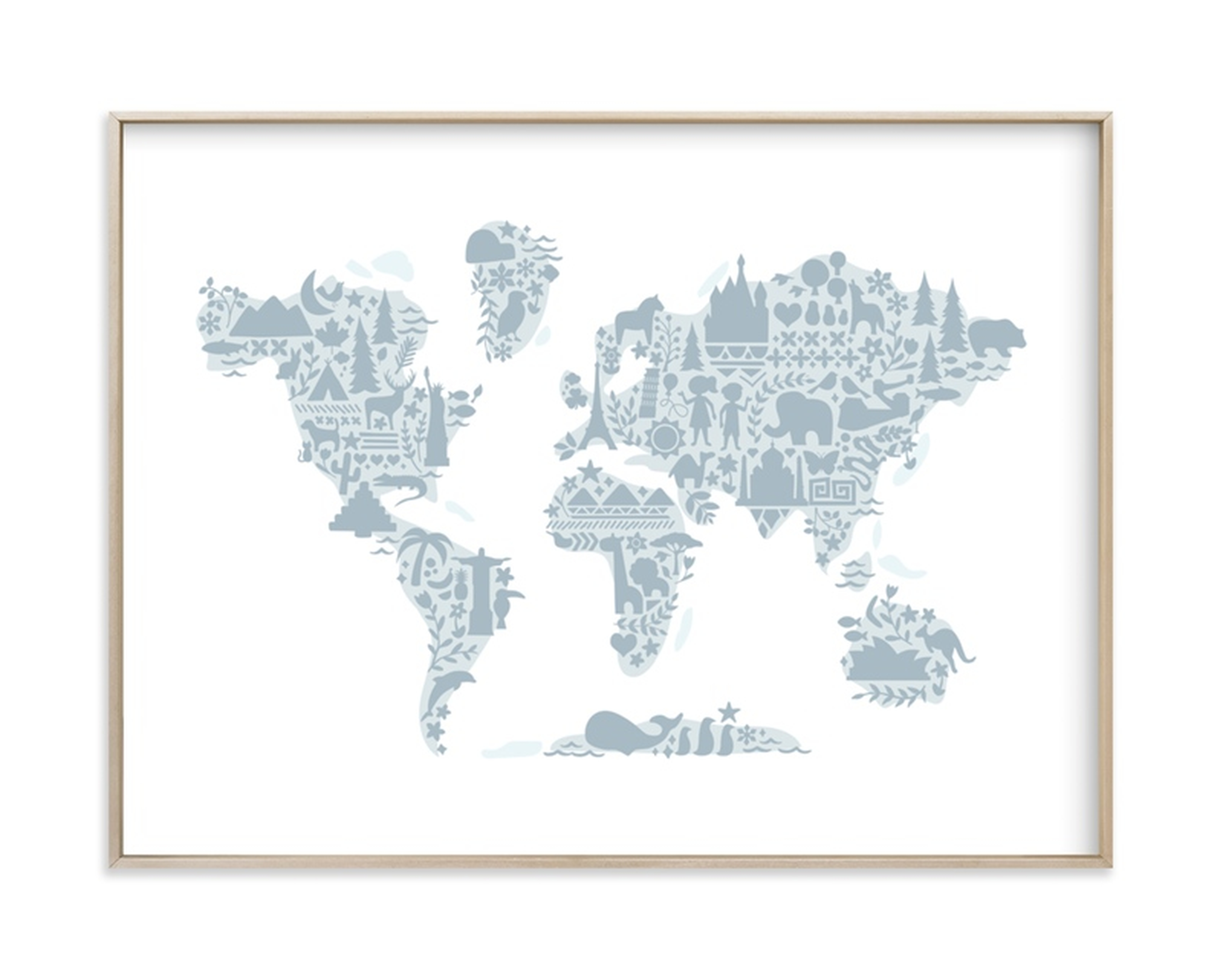 Little Big World Map Kids Art Print - Minted