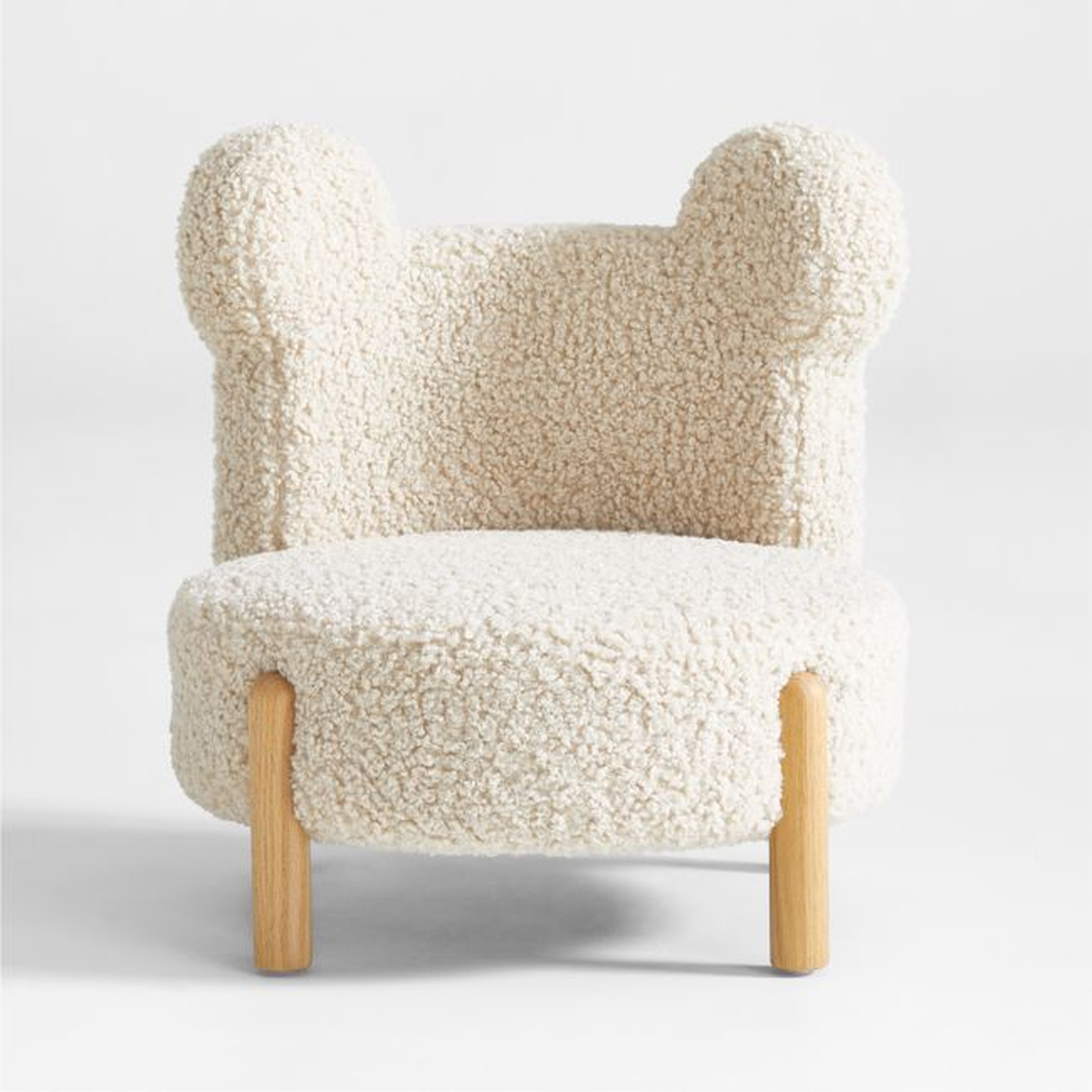 Sherpa Cream White Bear Kids Play Chair - Crate & Kids