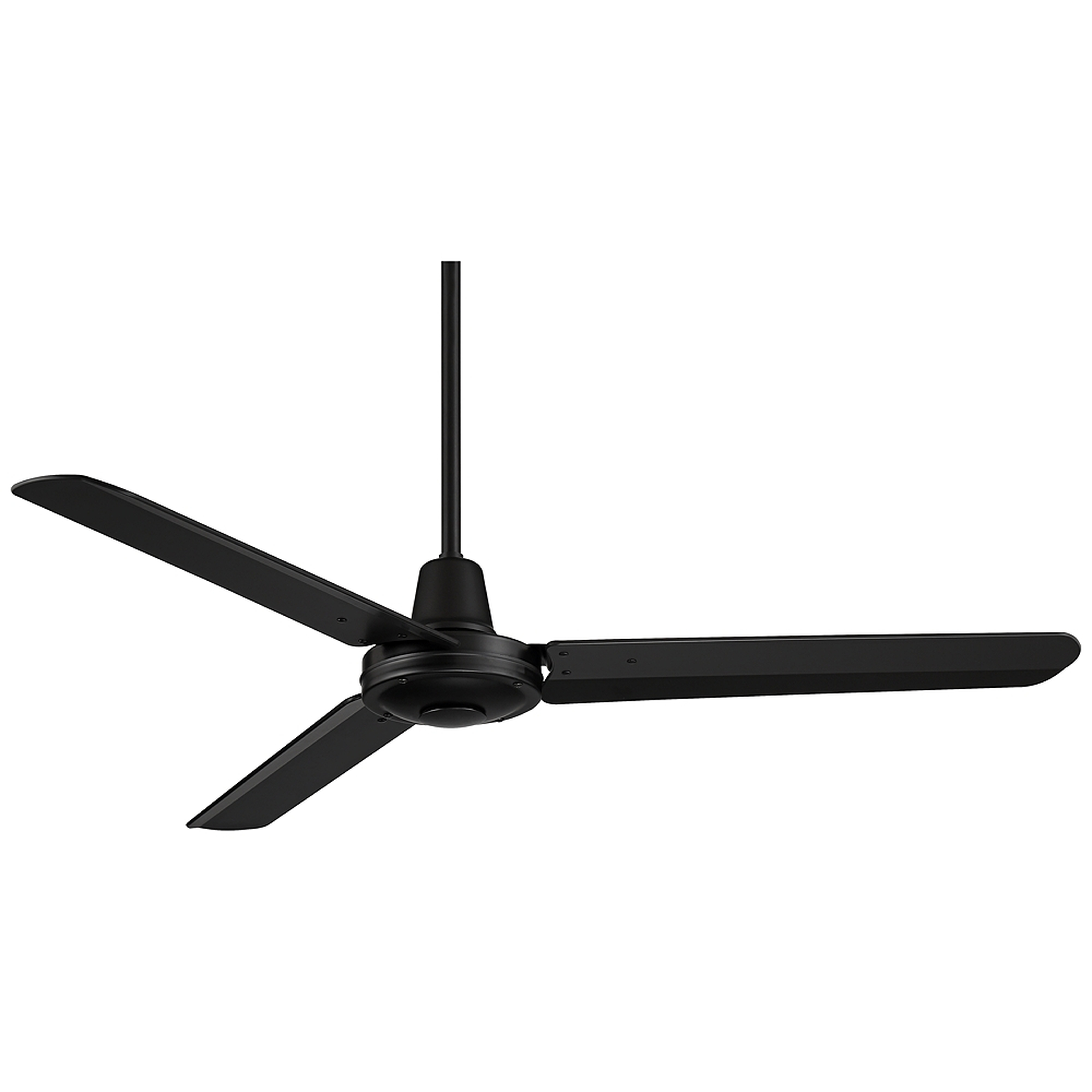 52" Casa Vieja Plaza DC Matte Black Damp Rated Ceiling Fan with Remote - Lamps Plus