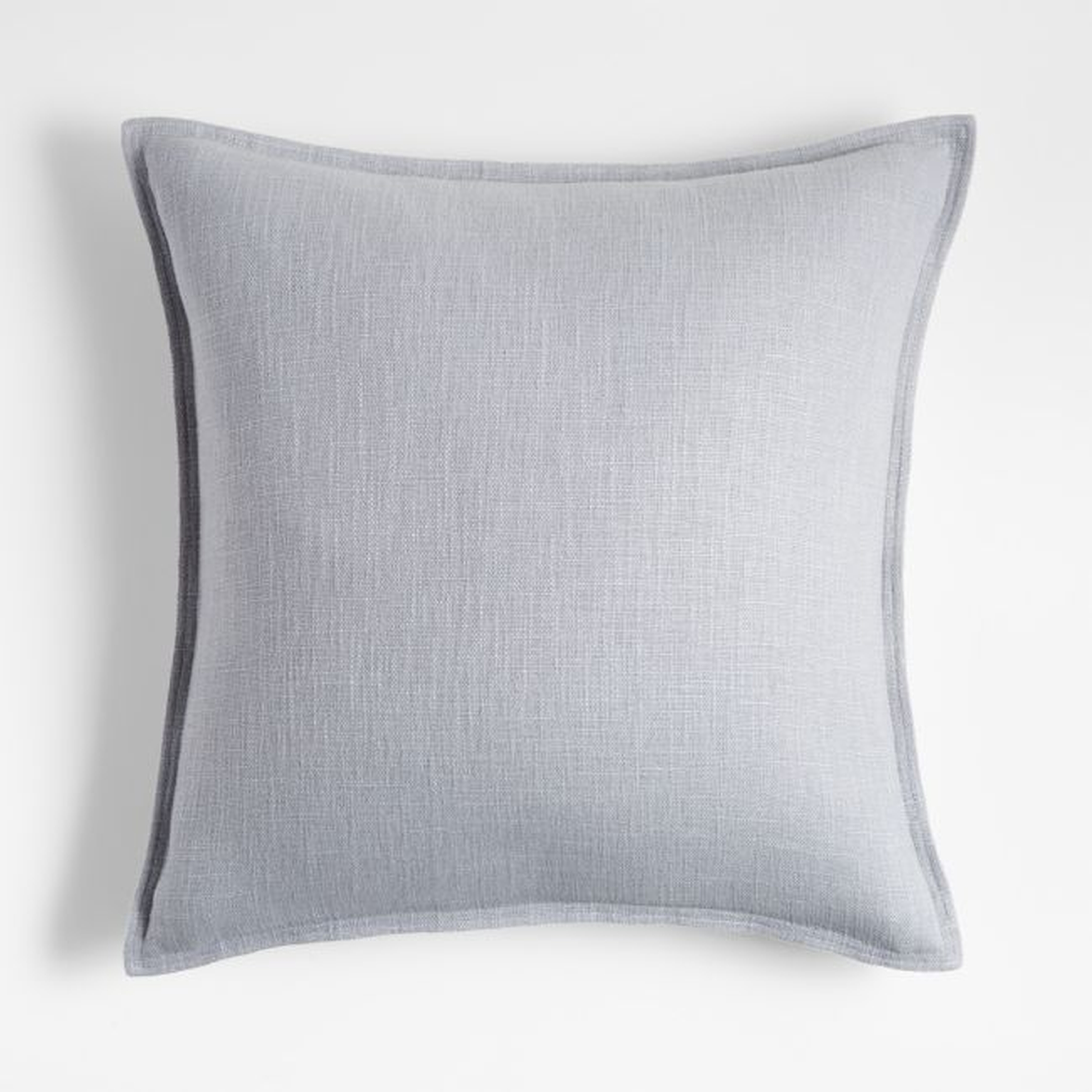 Quarry 20"x20" Laundered Linen Throw Pillow with Feather Insert - Crate and Barrel