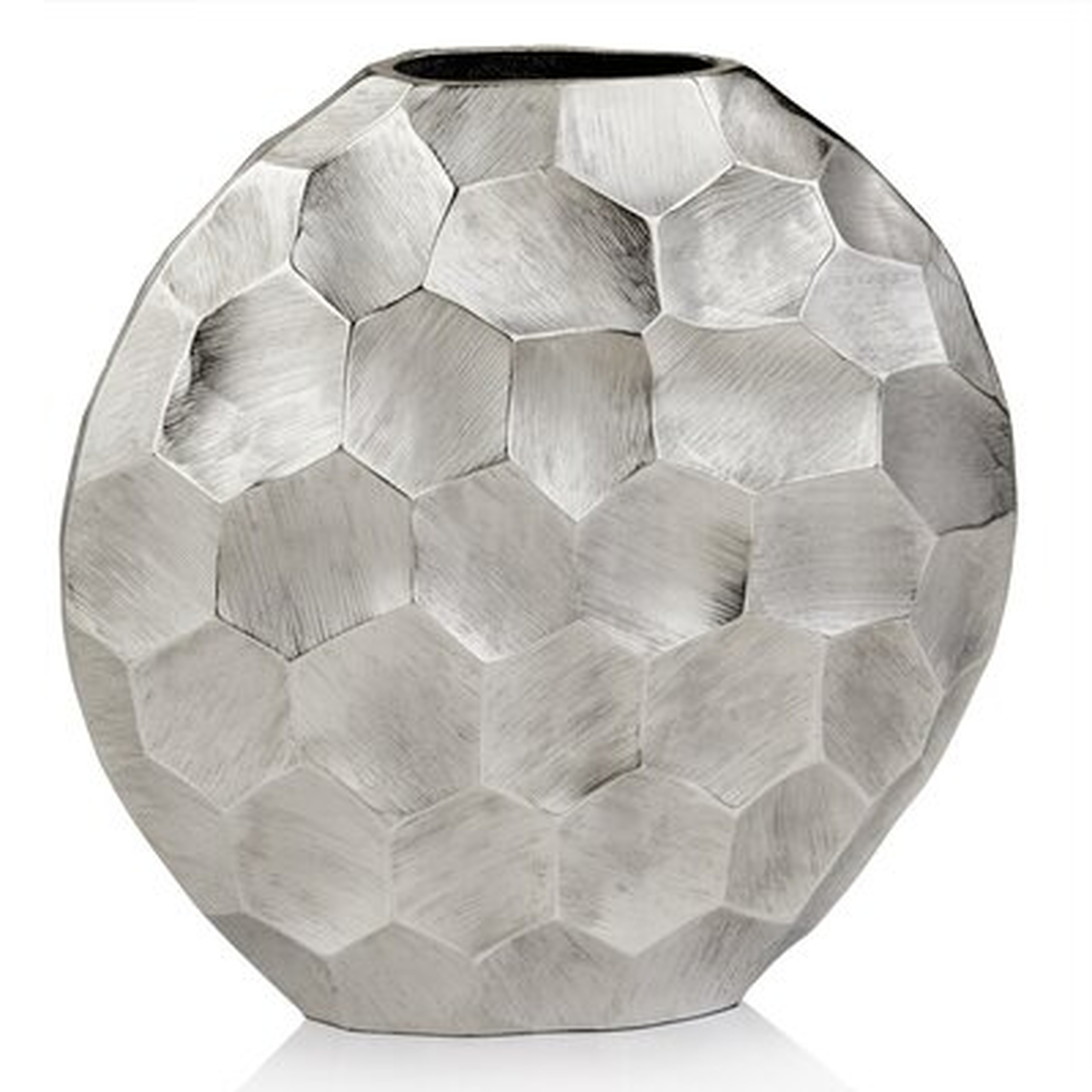 Zayyan Silver 12'' Metal Table Vase - Wayfair
