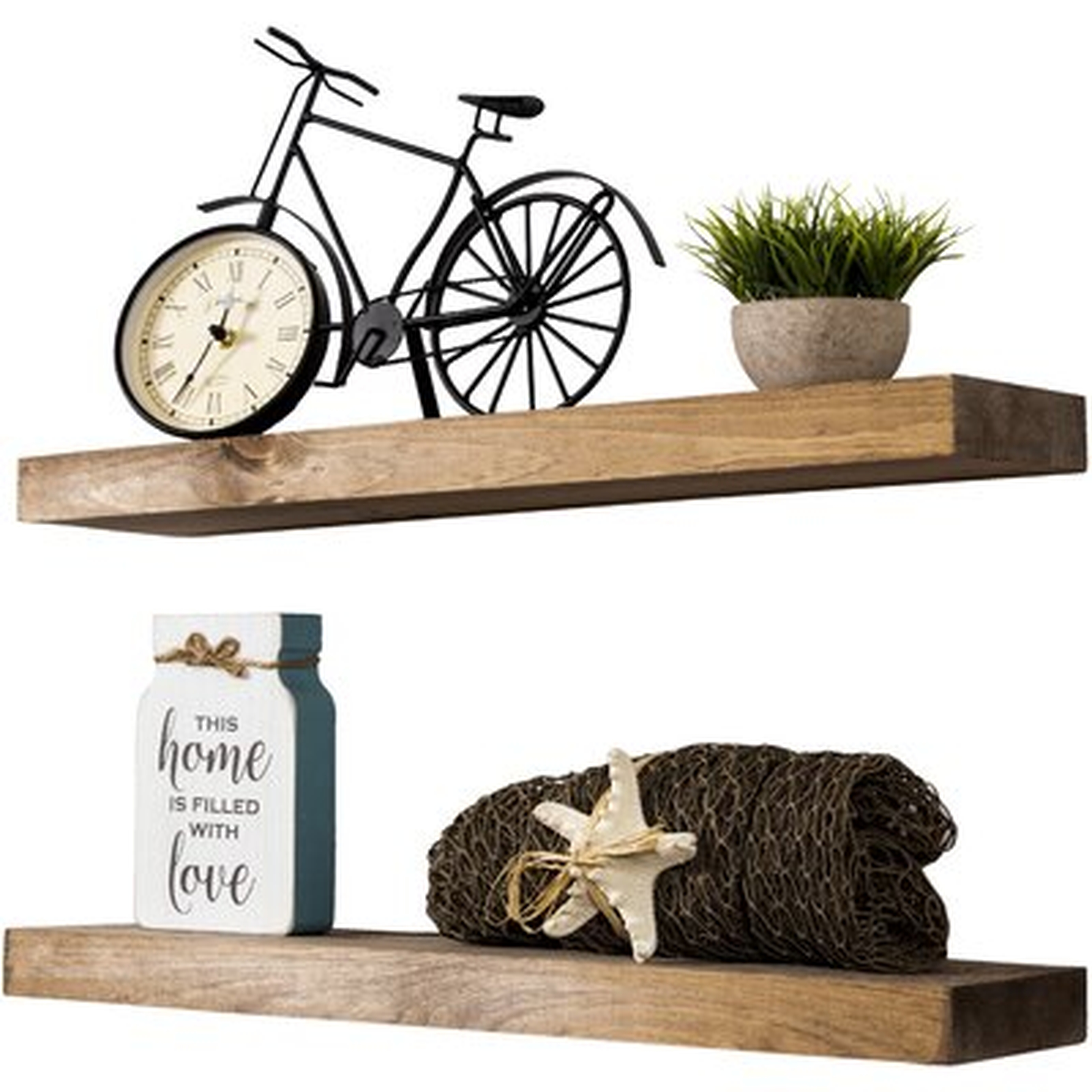 Sporgh 2 Piece Pine Solid Wood Floating Shelf - Wayfair