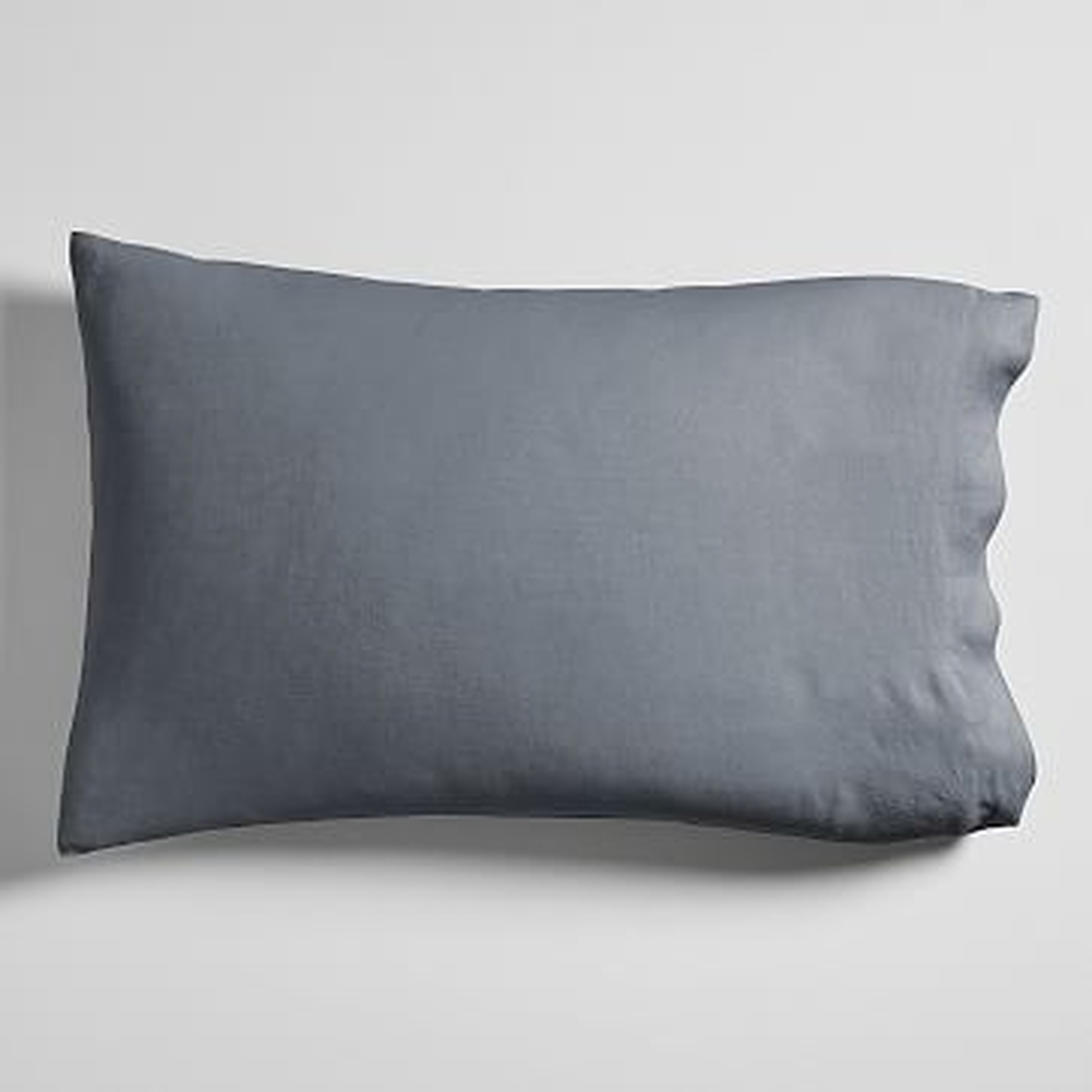European Flax Linen Sheet Set, Standard Pillowcase Set, Graphite - West Elm