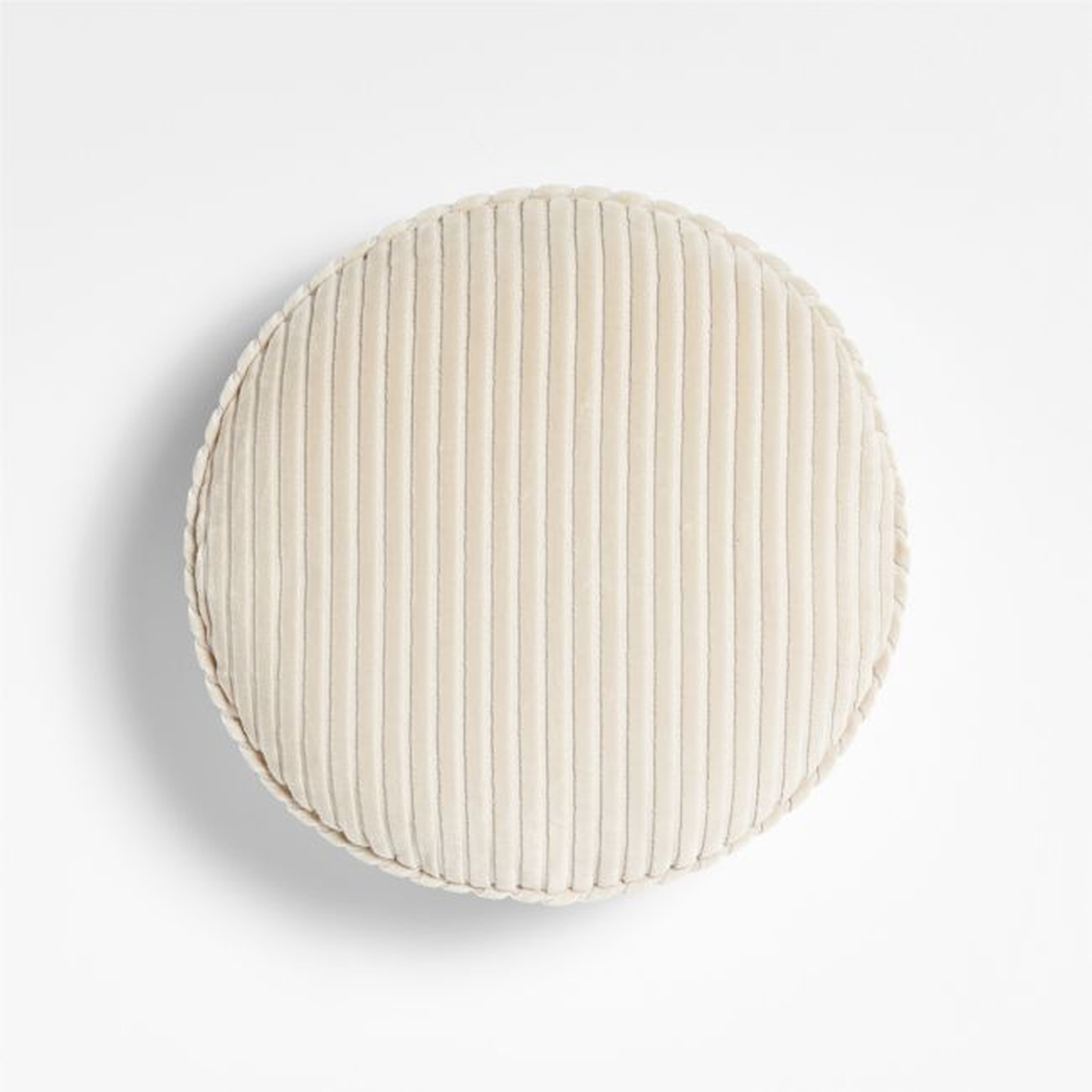 Creste 14" Ivory Pillbox Throw Pillow by Athena Calderone - Crate and Barrel